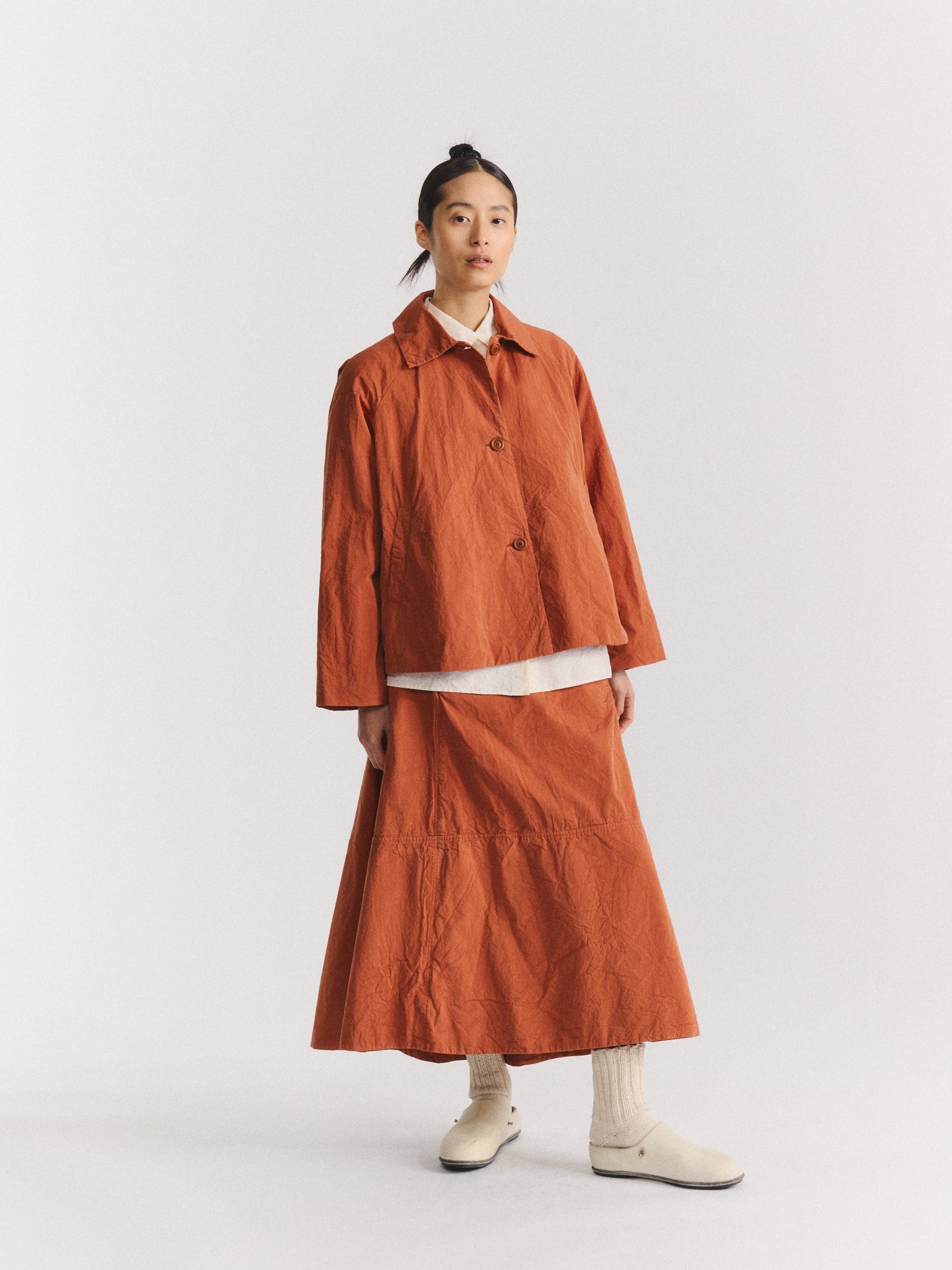 DRAYS JACKET - PAPER COT - BRICK