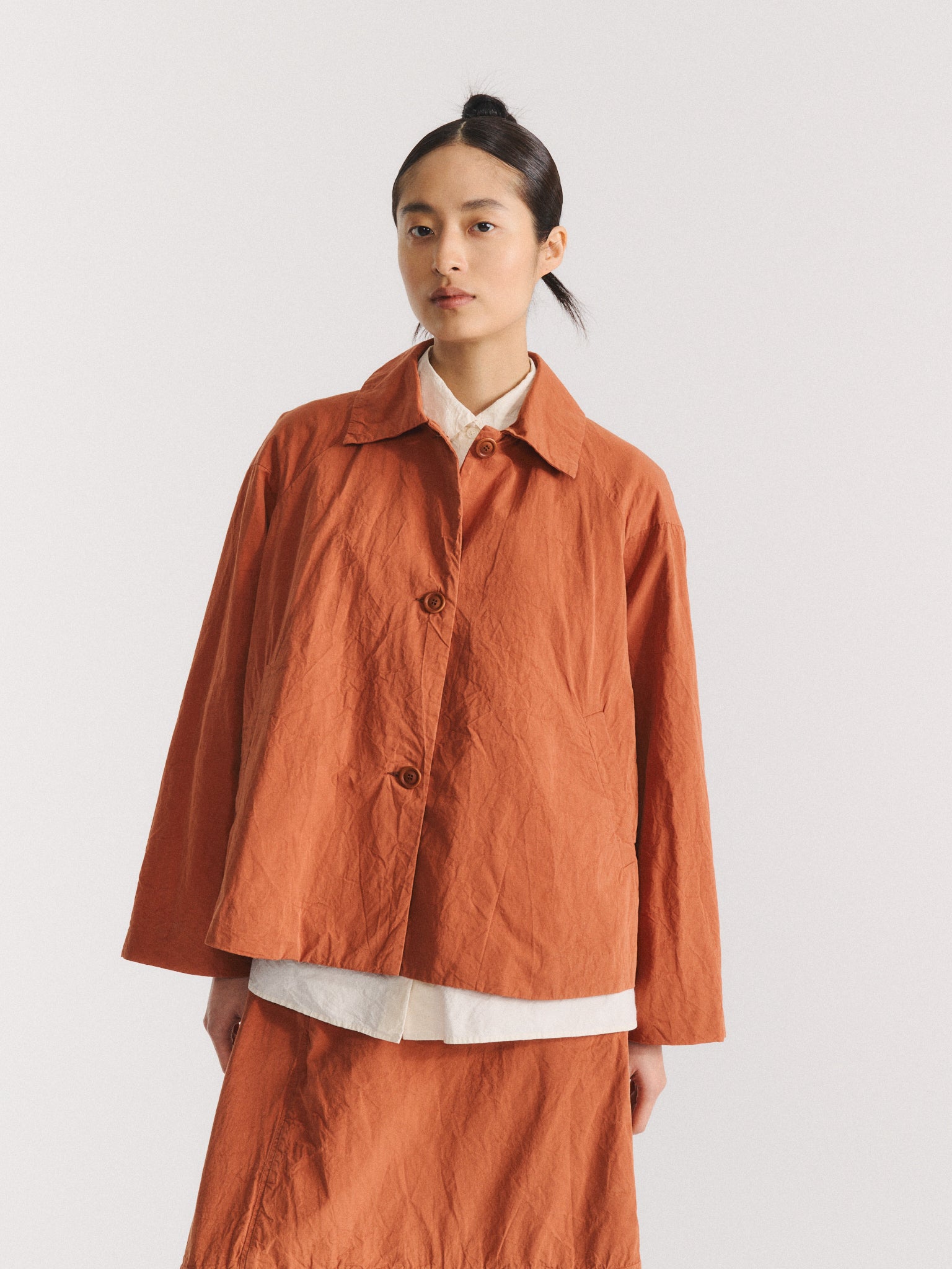 DRAYS JACKET - PAPER COT - BRICK