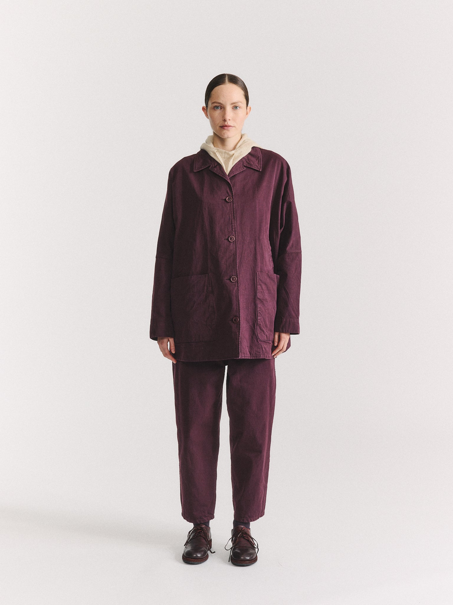 TATIANA JACKET - DOUBLE COT - MAHOGANY