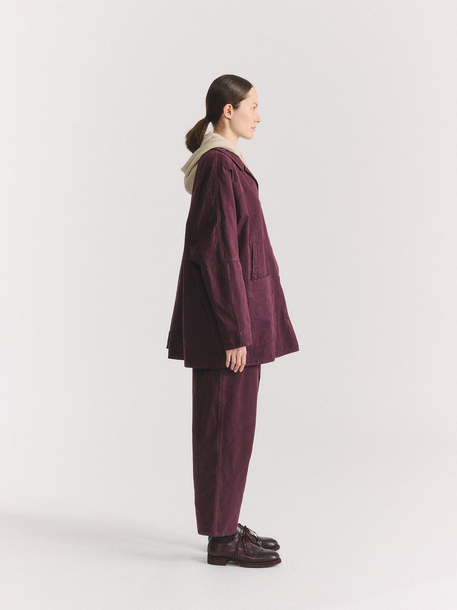 TATIANA JACKET - DOUBLE COT - MAHOGANY