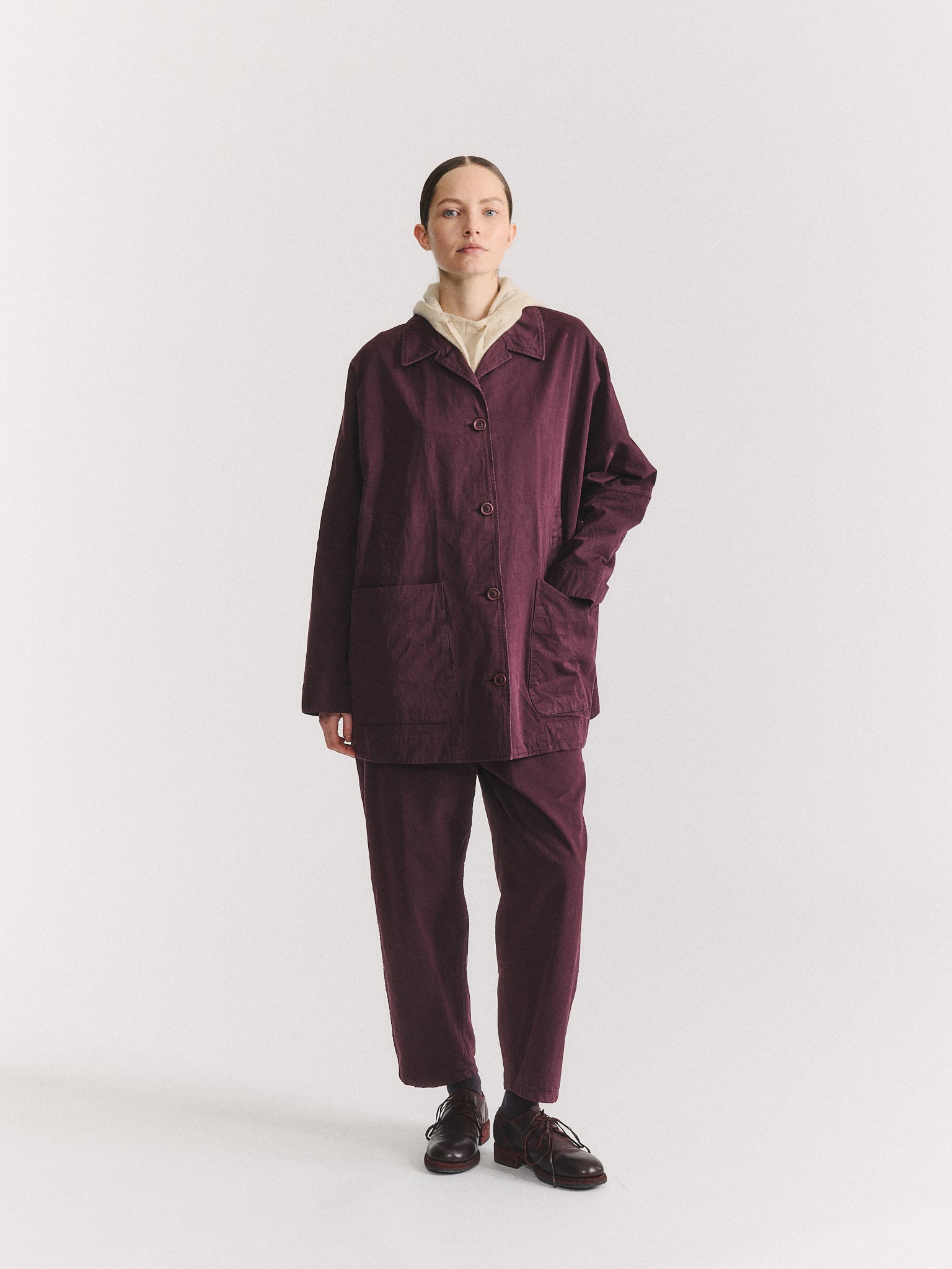 TATIANA JACKET - DOUBLE COT - MAHOGANY