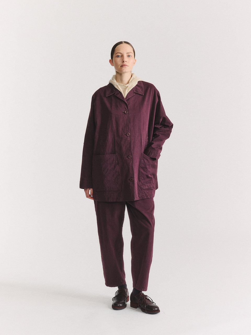 TATIANA JACKET - DOUBLE COT - MAHOGANY