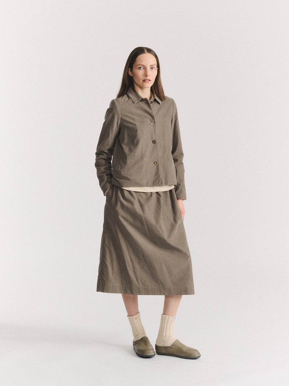 PWET JACKET - PIN CORD - LIGHT KHAKI