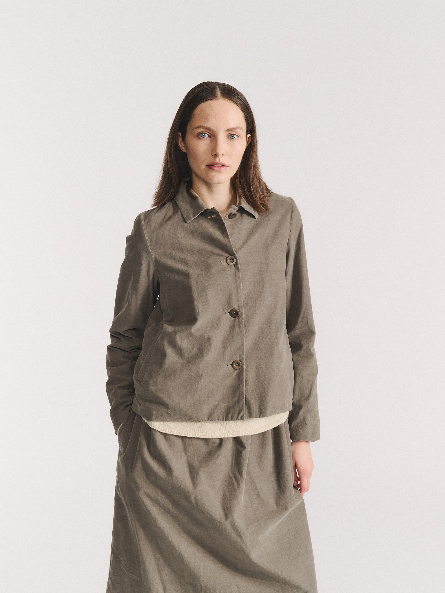 PWET JACKET - PIN CORD - LIGHT KHAKI