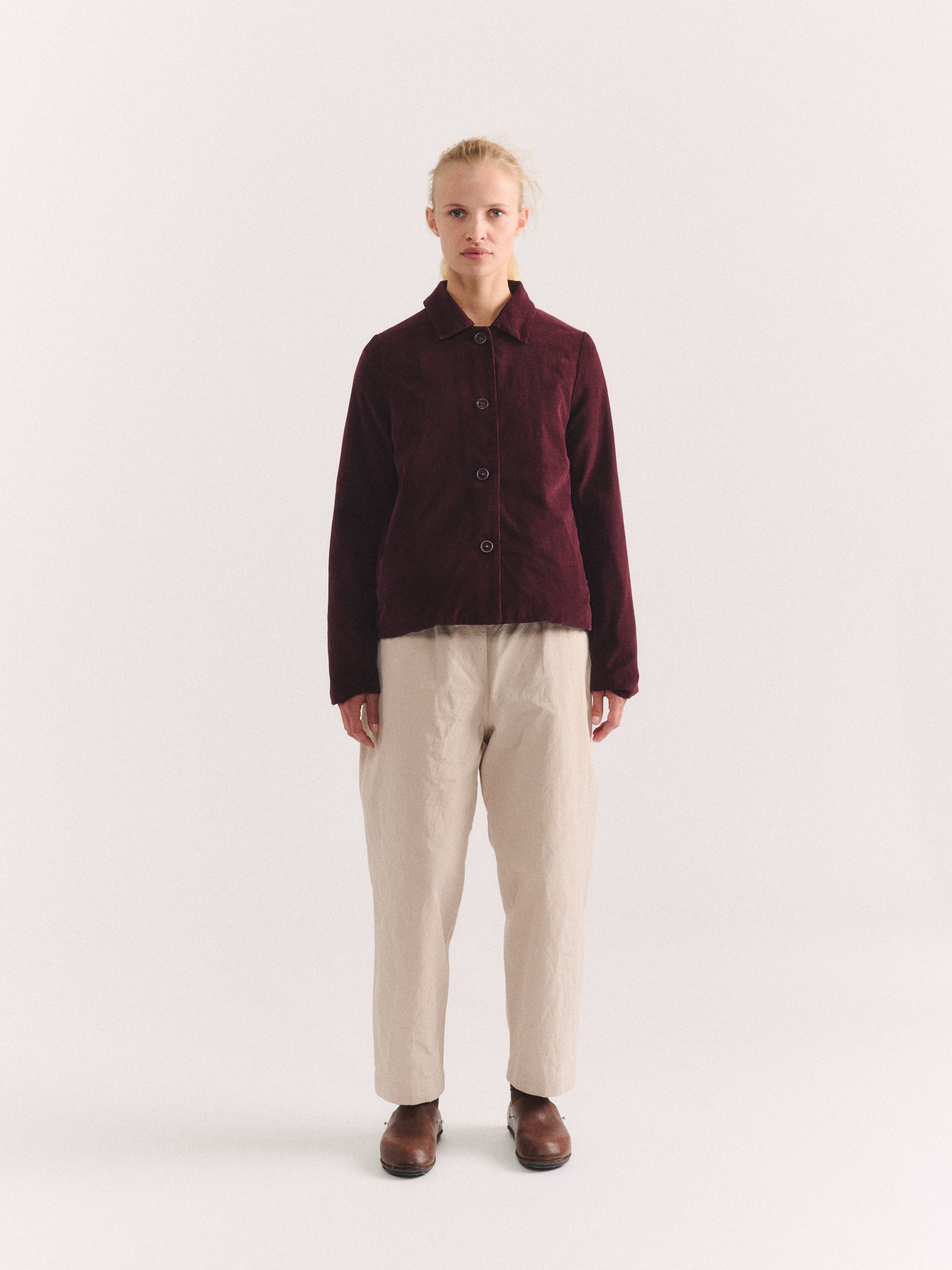 PWET JACKET - PIN CORD - BURGUNDY