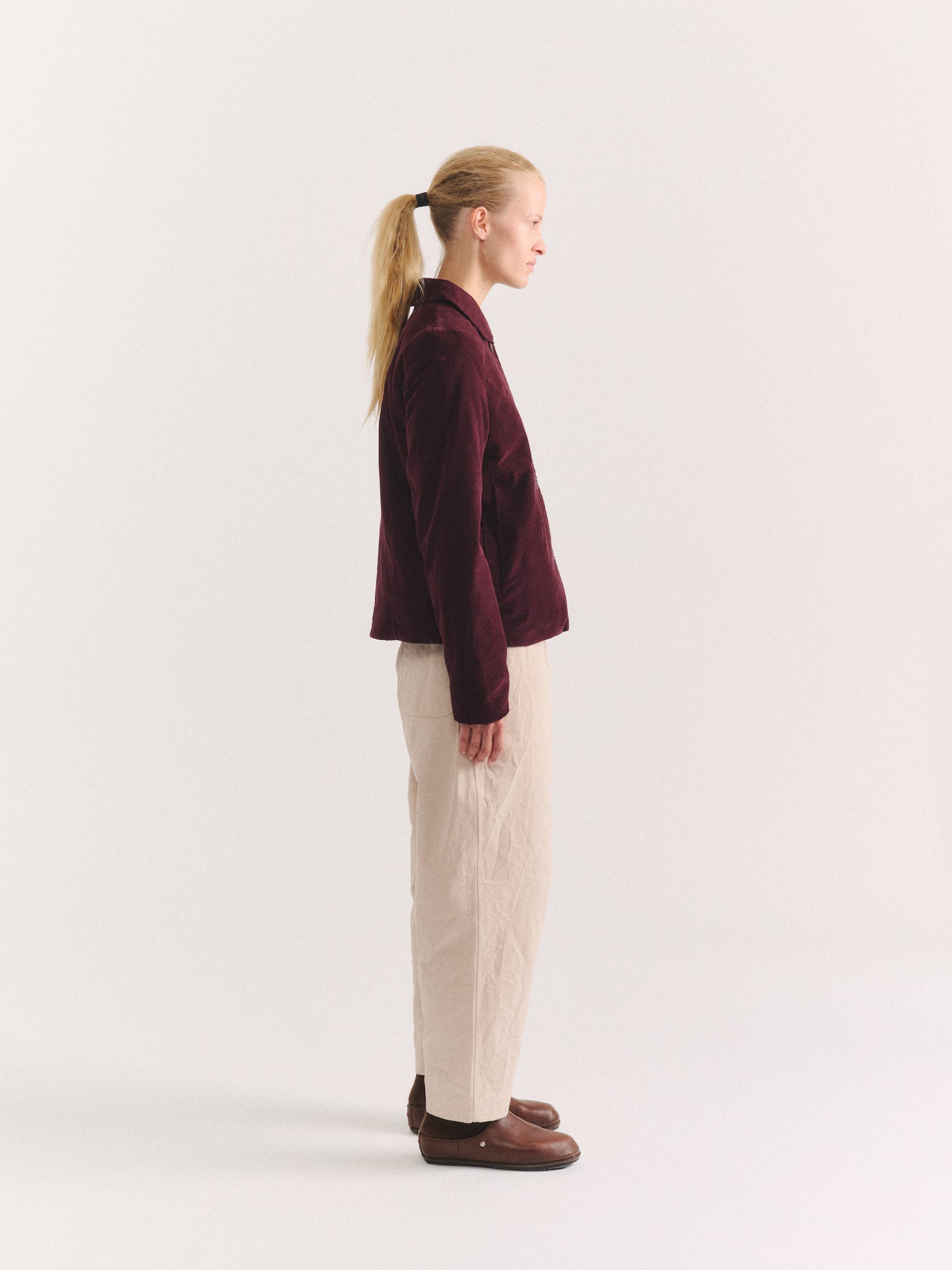 PWET JACKET - PIN CORD - BURGUNDY