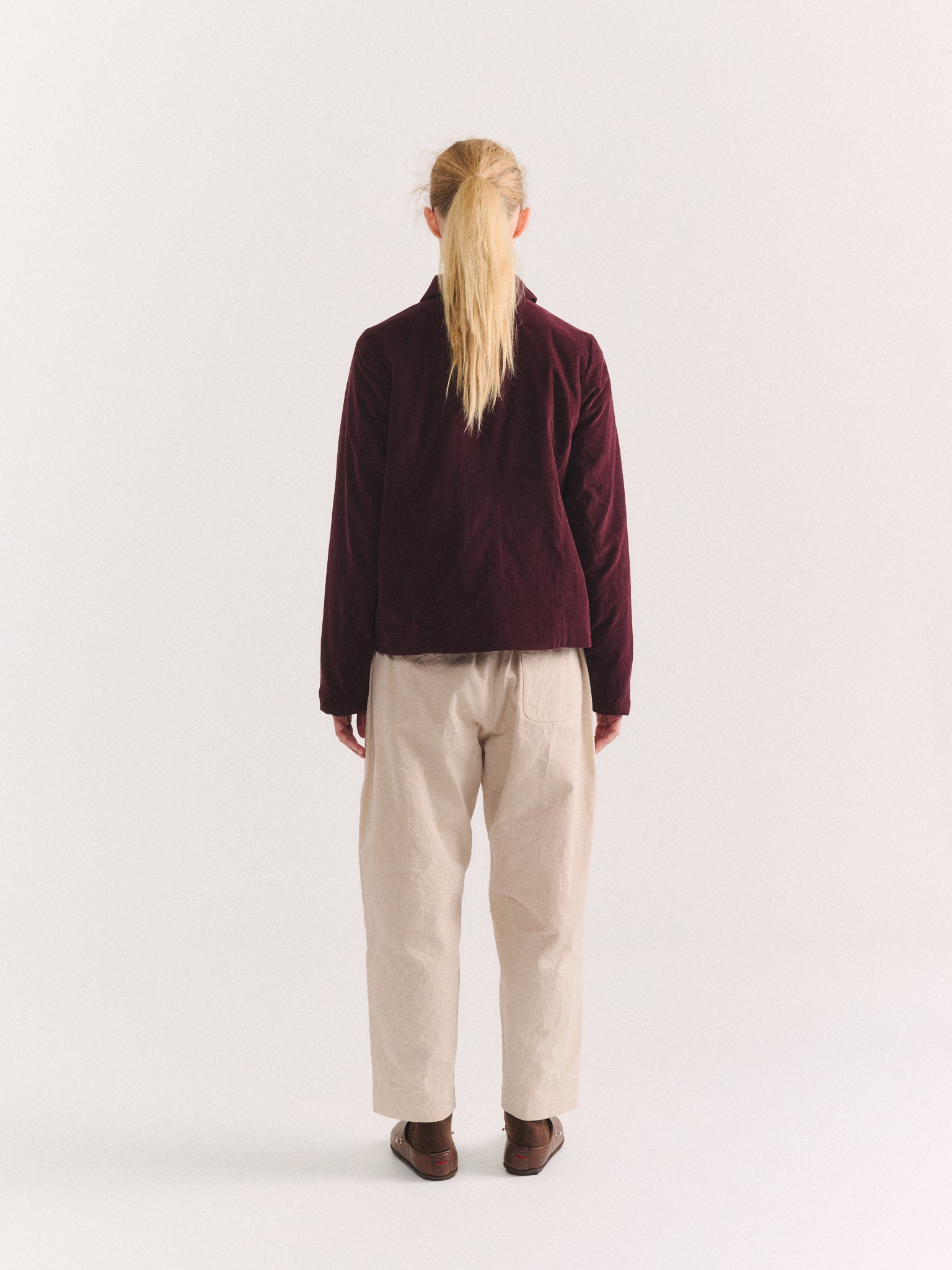 PWET JACKET - PIN CORD - BURGUNDY