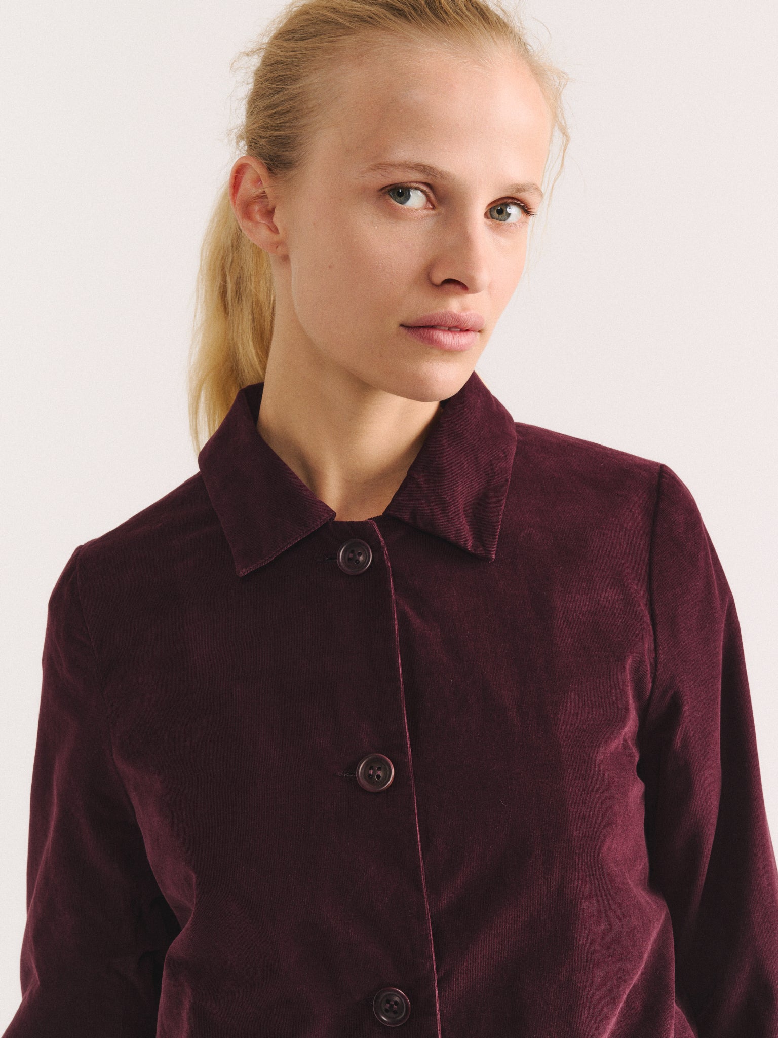 PWET JACKET - PIN CORD - BURGUNDY