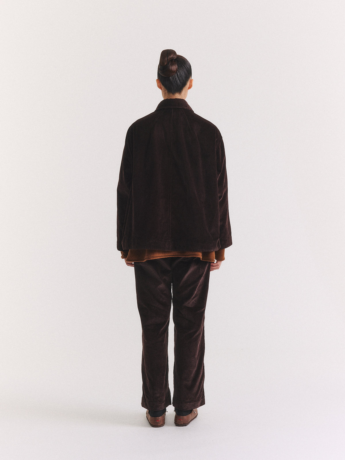 DRAYS TRAVAIL JACKET - H CORD - BROWN