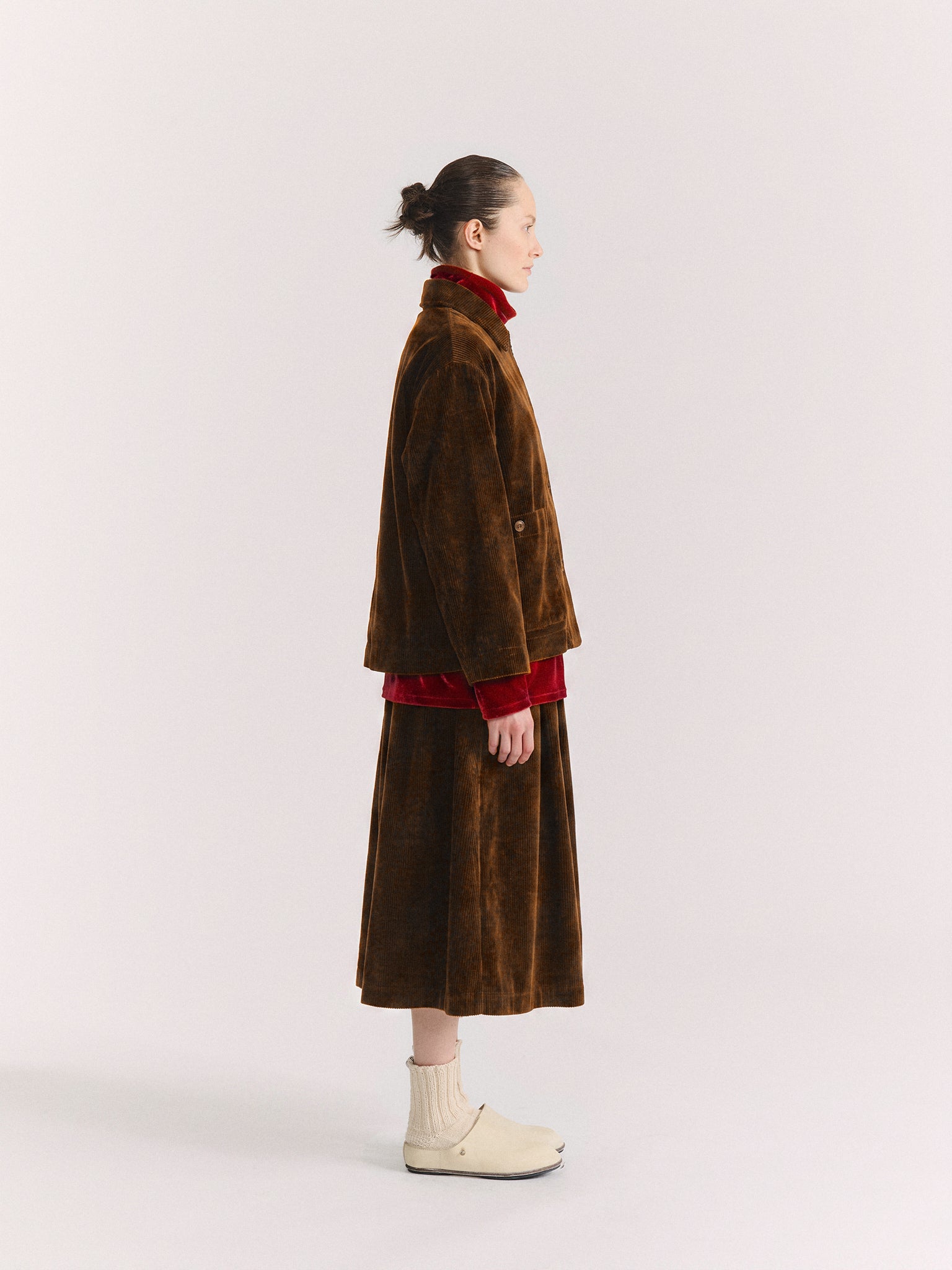DRAYS TRAVAIL JACKET - H CORD - TAN