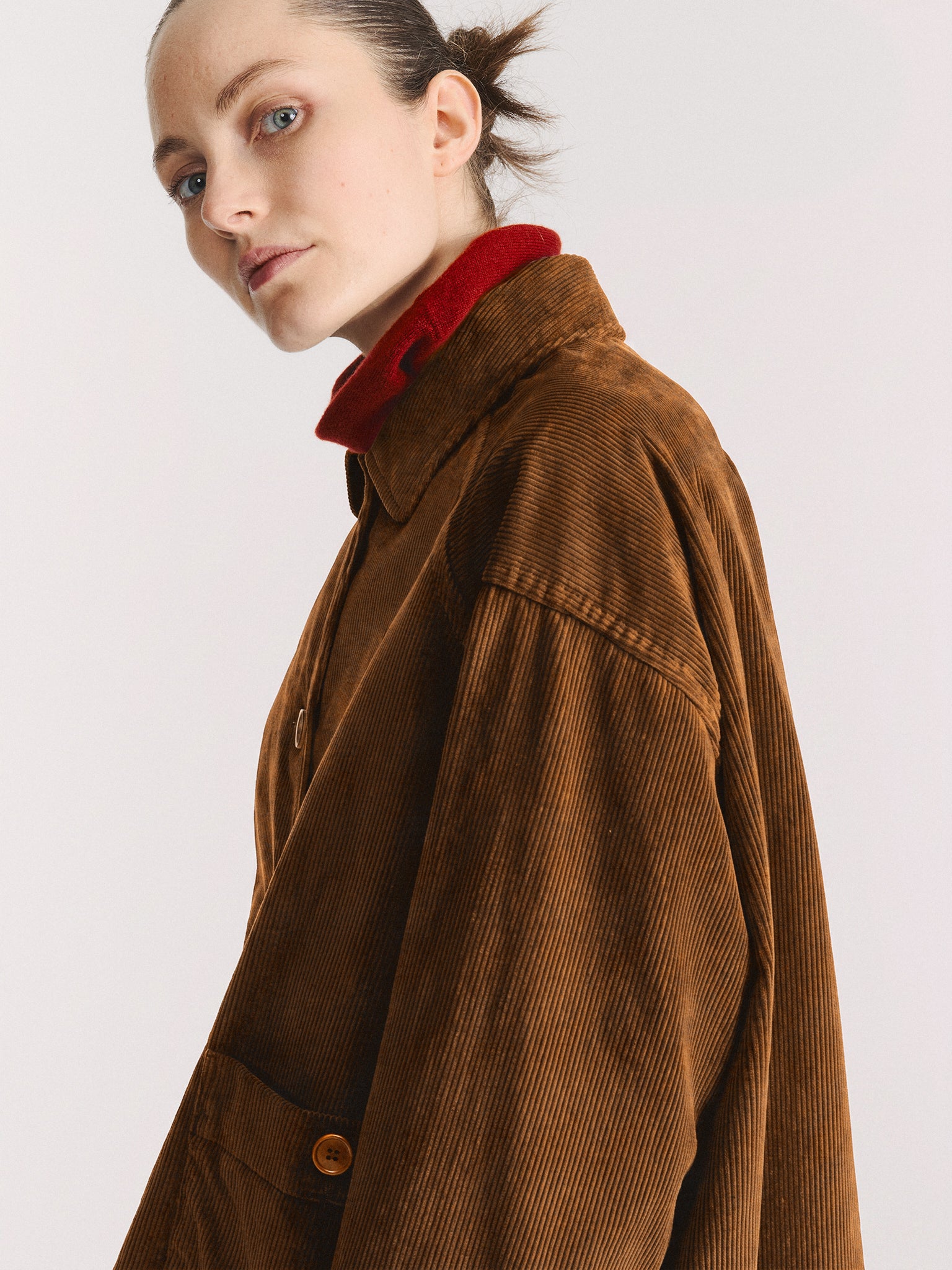 DRAYS TRAVAIL JACKET - H CORD - TAN