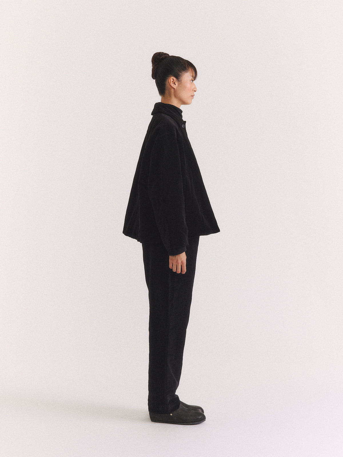 DRAYS JACKET - MID VELVET - BLACK