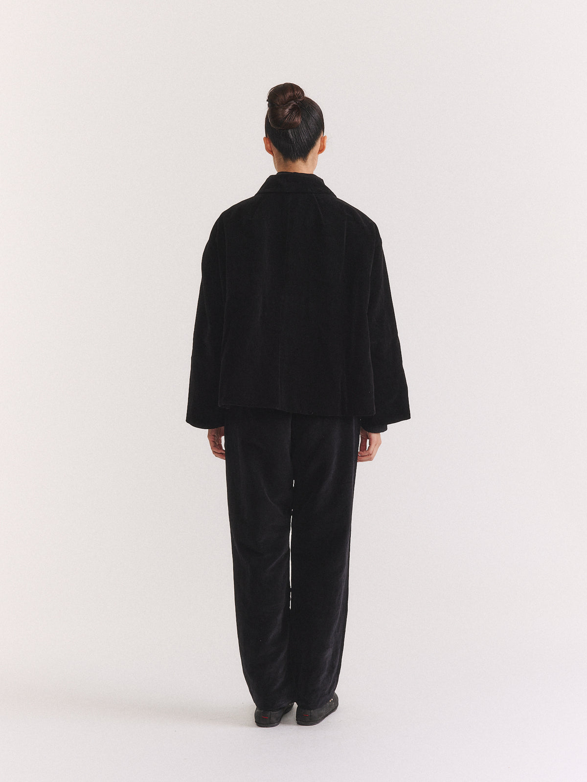 DRAYS JACKET - MID VELVET - BLACK