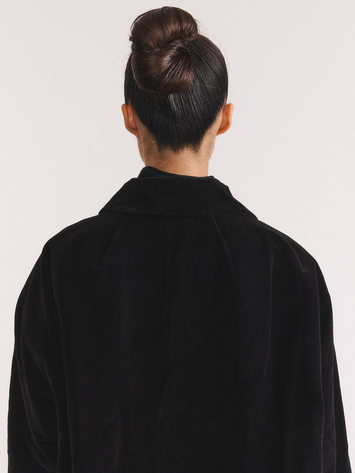 DRAYS JACKET - MID VELVET - BLACK