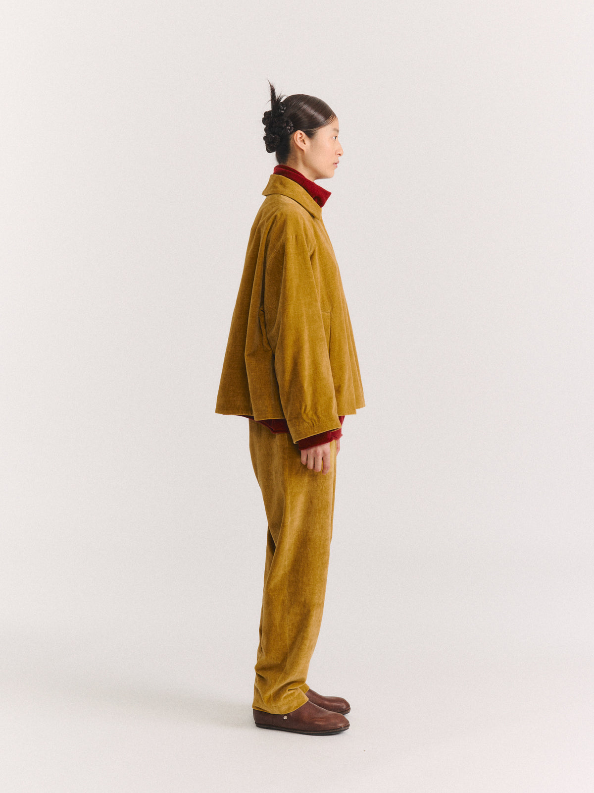DRAYS JACKET - MID VELVET - GOLD