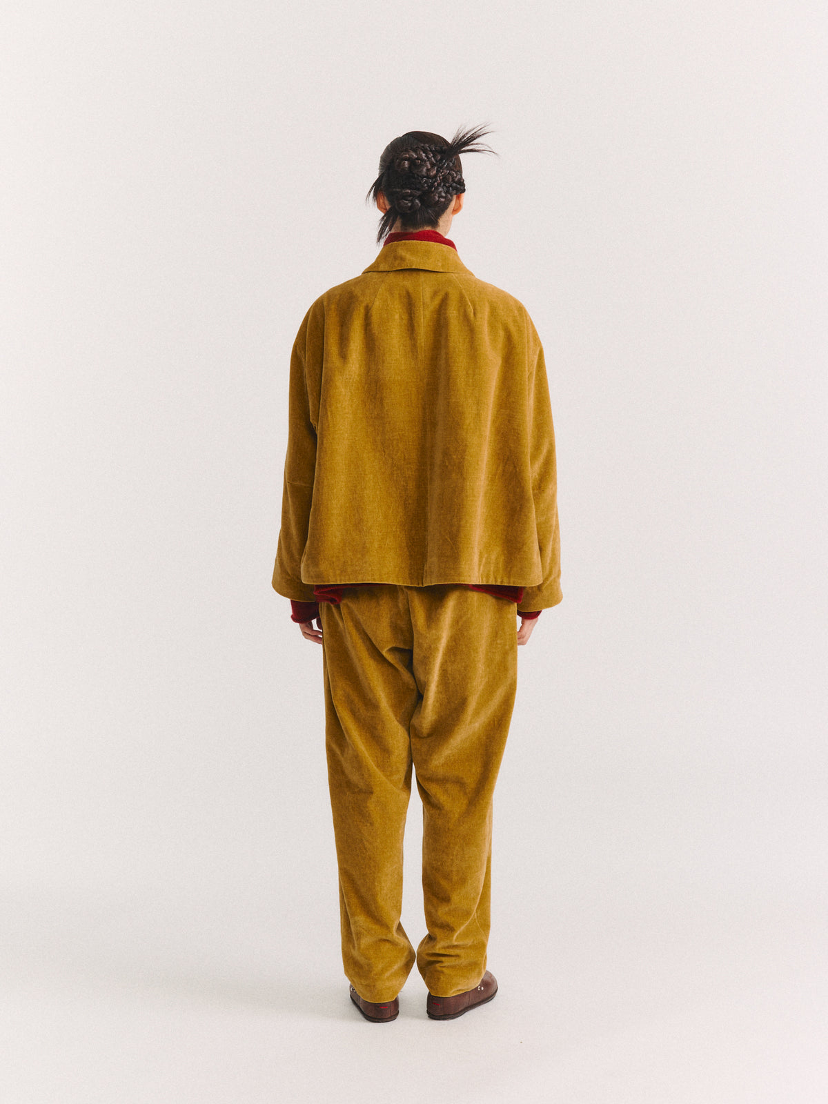 DRAYS JACKET - MID VELVET - GOLD