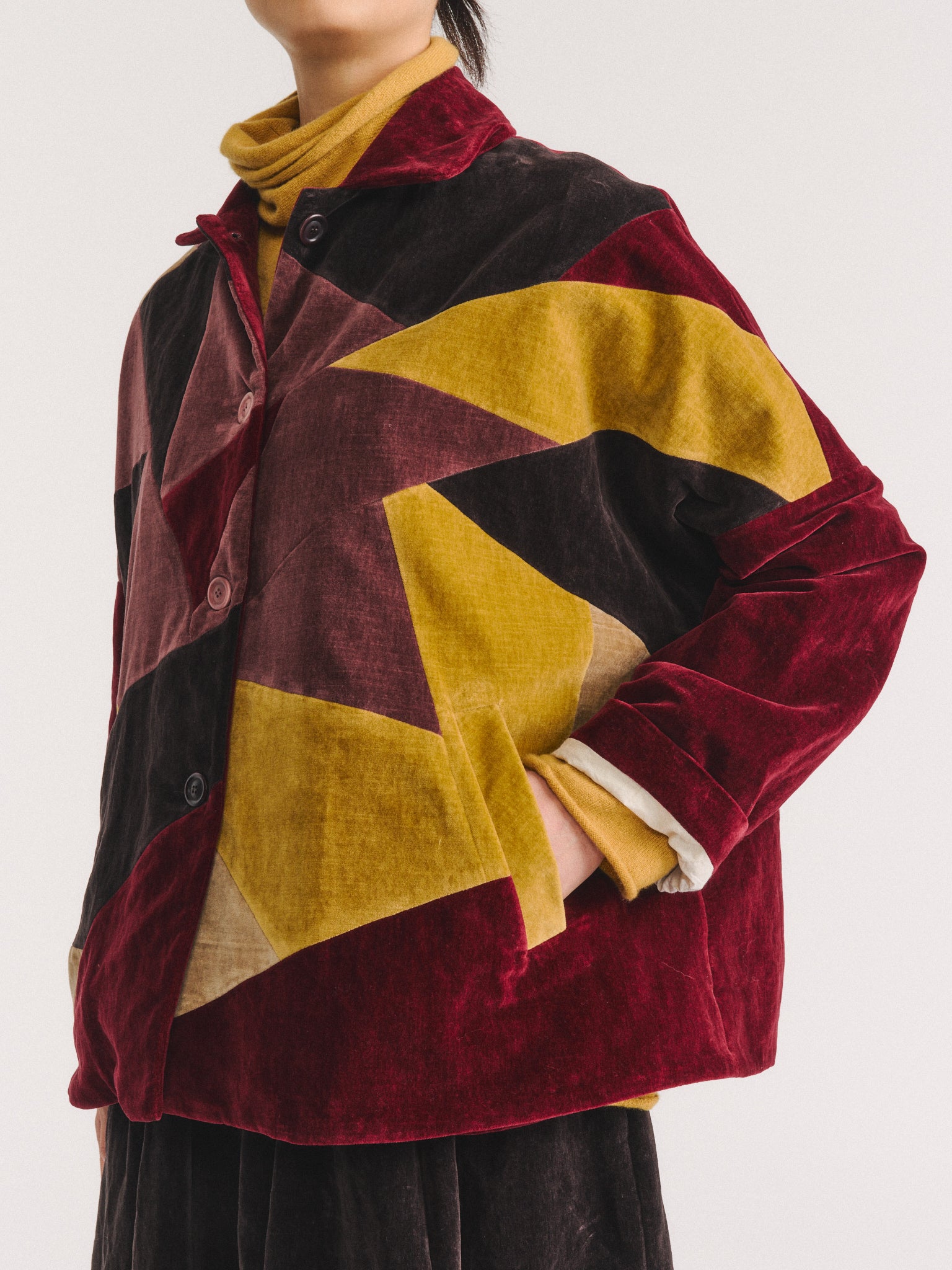 PATCHWORK SUN JACKET - MID VELVET - MIXED COLORS
