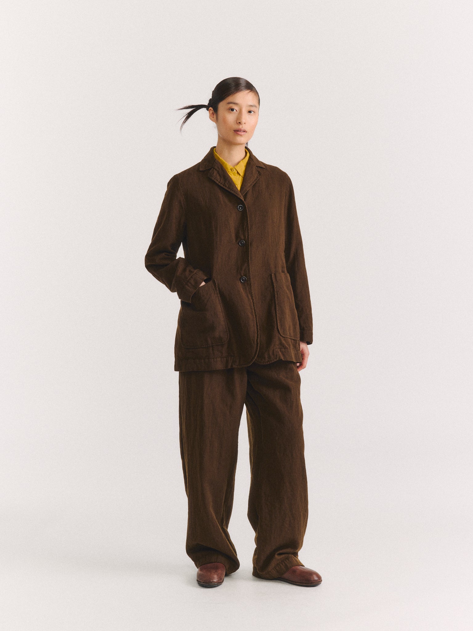 LONG VAL JACKET - WOOLIN - BROWN