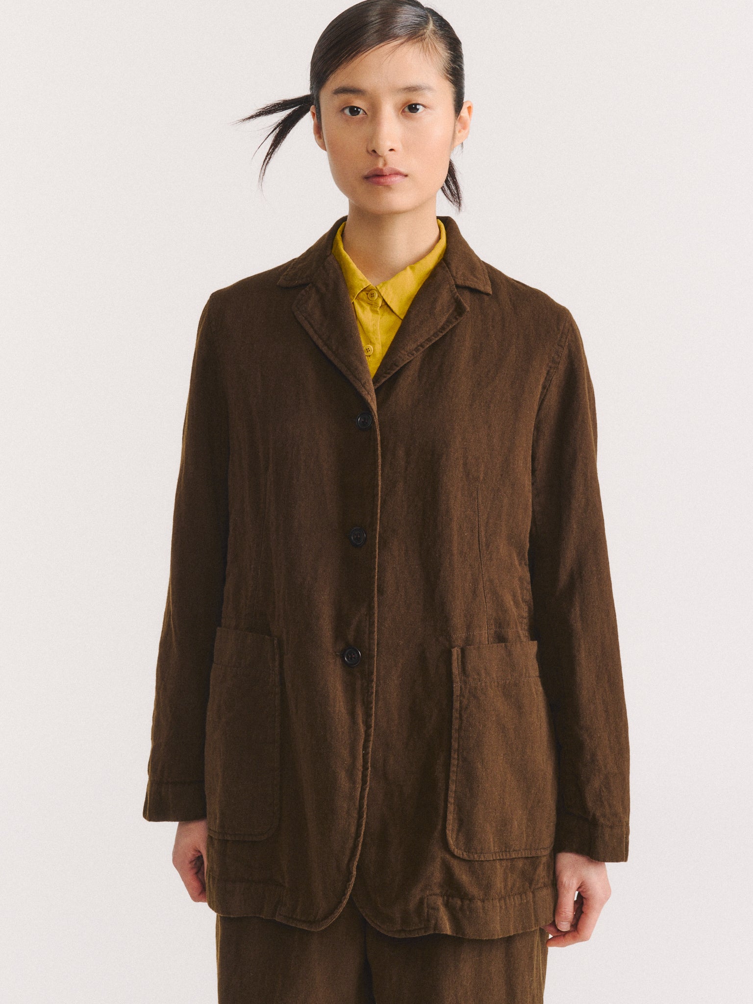 LONG VAL JACKET - WOOLIN - BROWN
