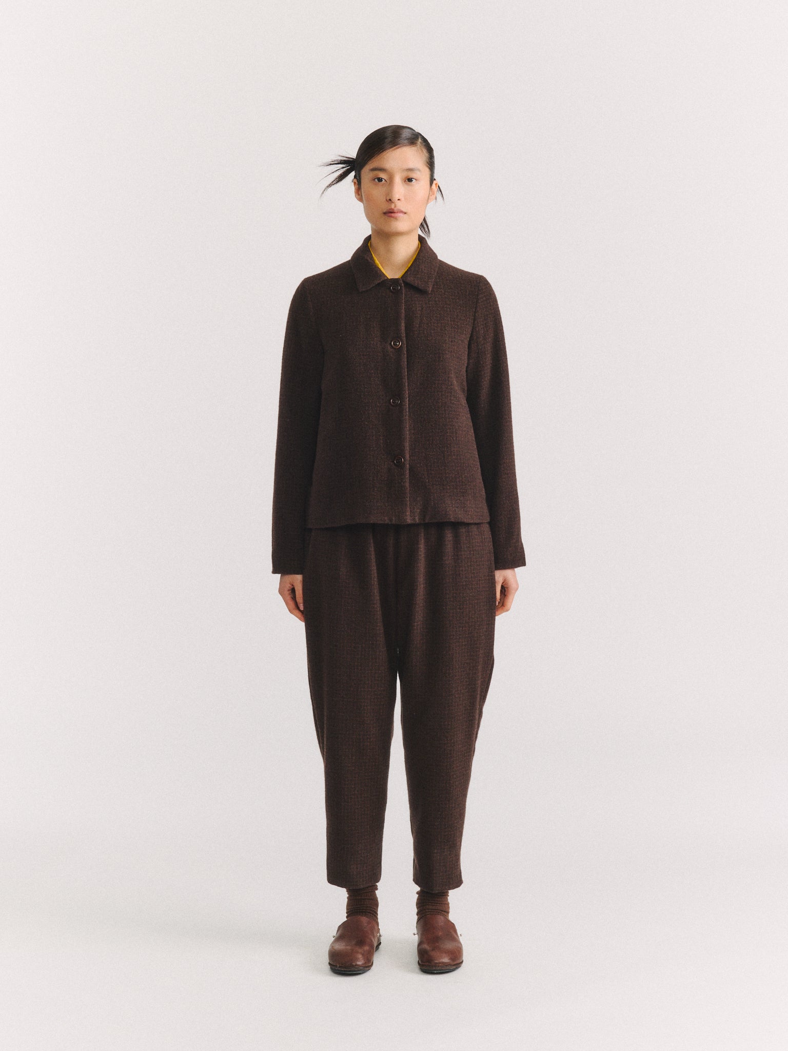 PWET JACKET - PIN CHECK - BROWN CHECK