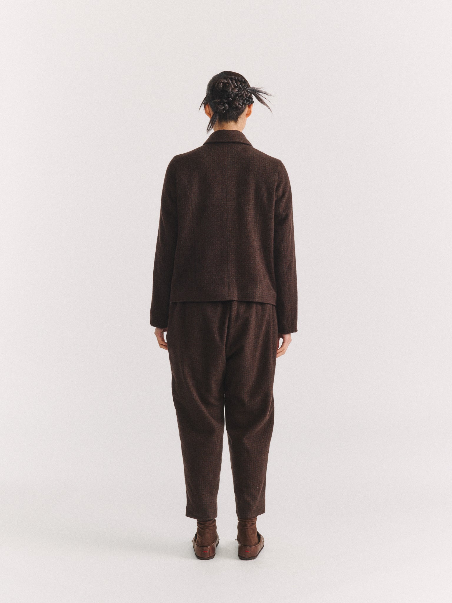 PWET JACKET - PIN CHECK - BROWN CHECK
