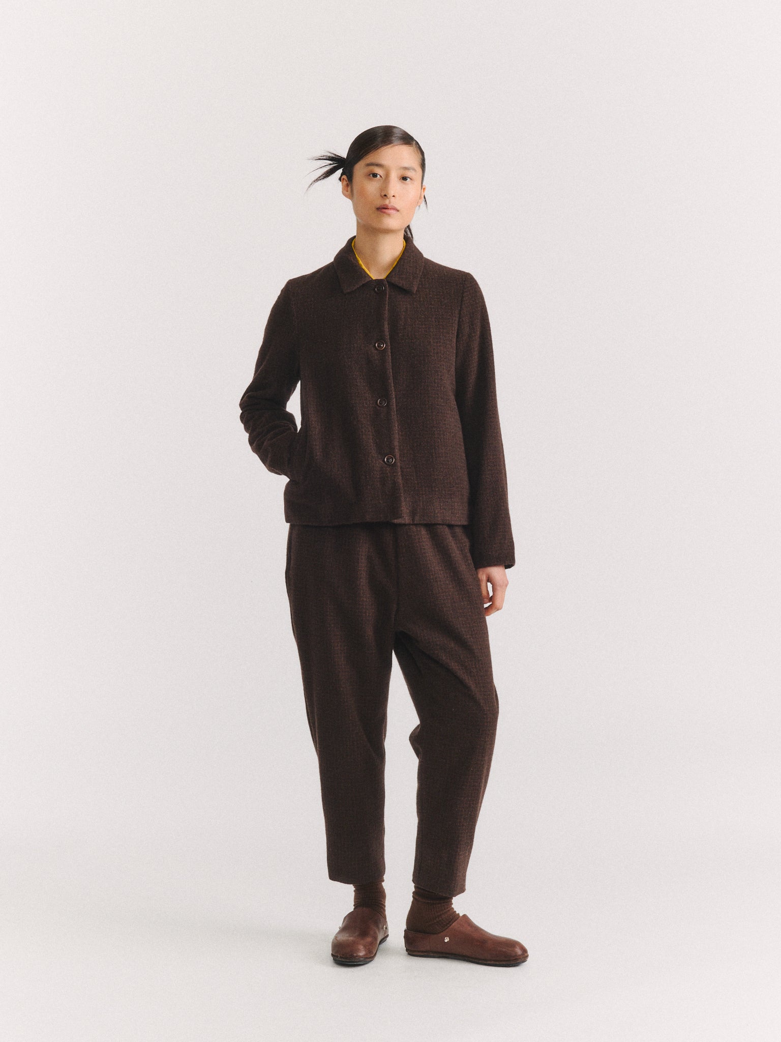 ZWAG PANT - PIN CHECK - BROWN CHECK