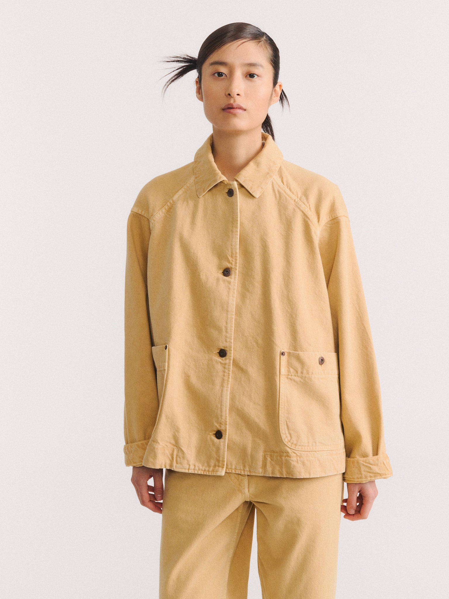 DRAYS TRAVAIL DENIM JACKET - H DENIM - DUNE