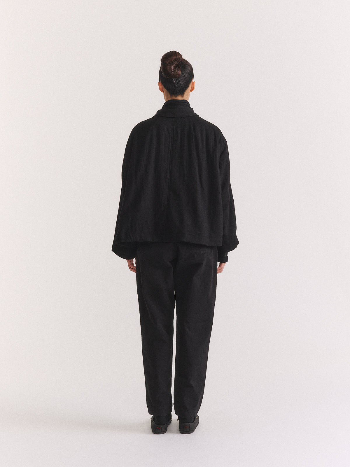 DRAYS JACKET - OPEN WEAVE - BLACK