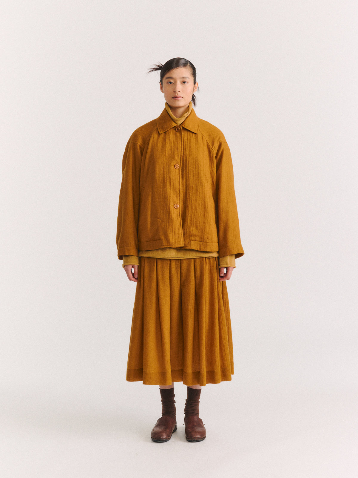 DRAYS JACKET - OPEN WEAVE - GOLD