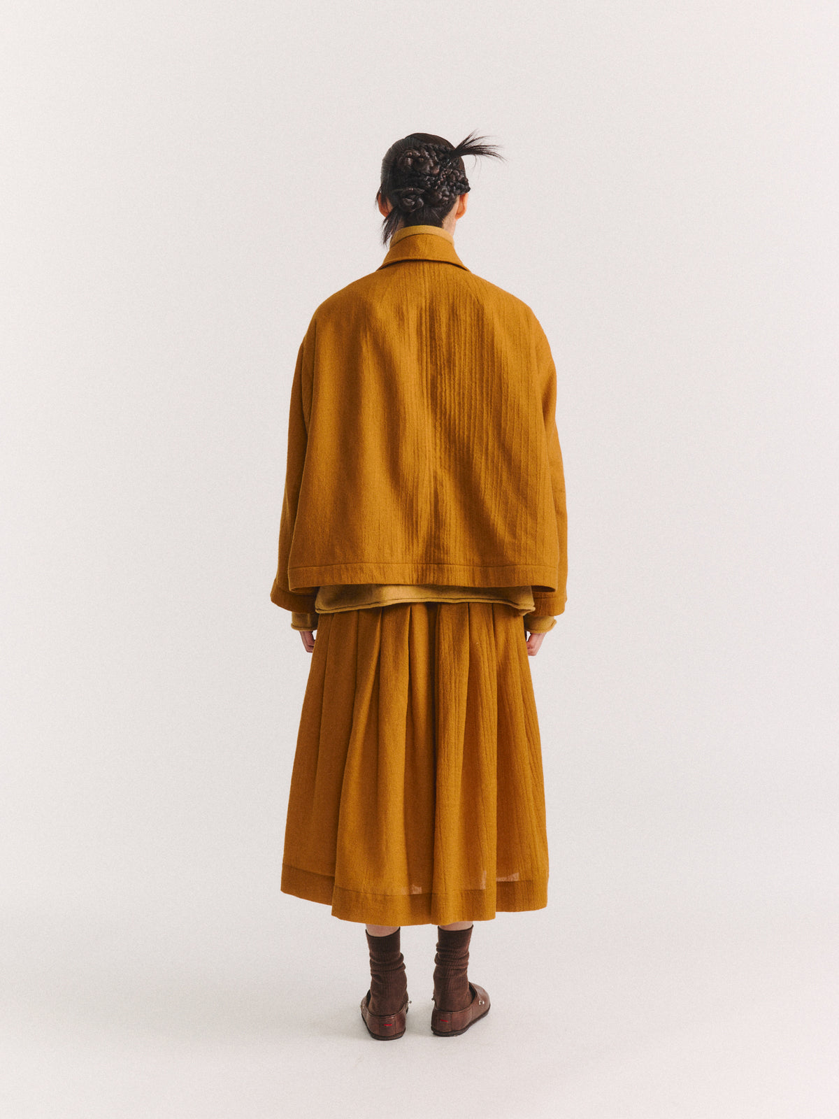 DRAYS JACKET - OPEN WEAVE - GOLD