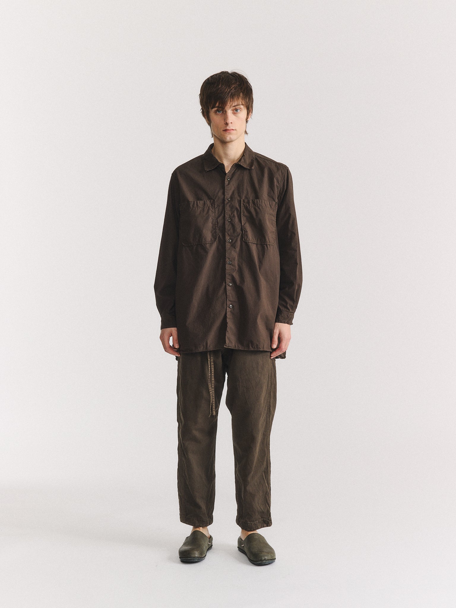 IKLA POCKET SHIRT - L COT - EARTH