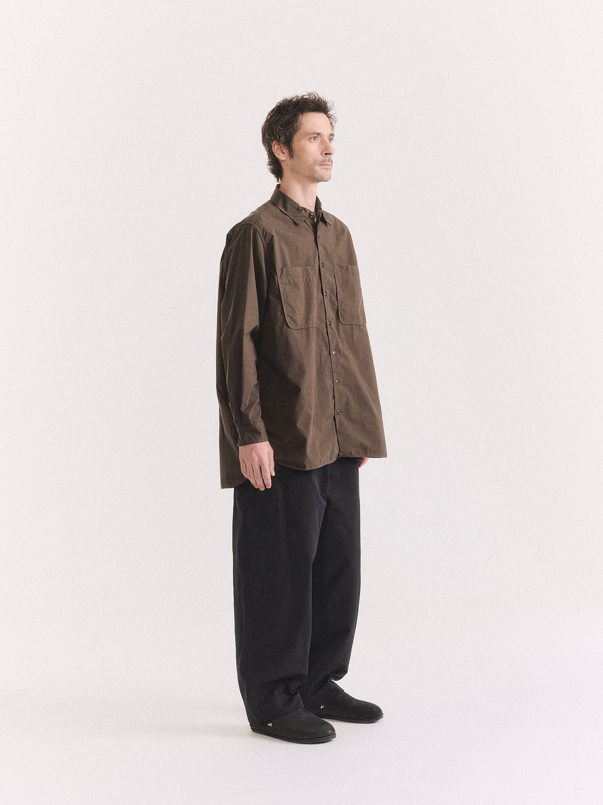 IKLA POCKET SHIRT - L COT - EARTH