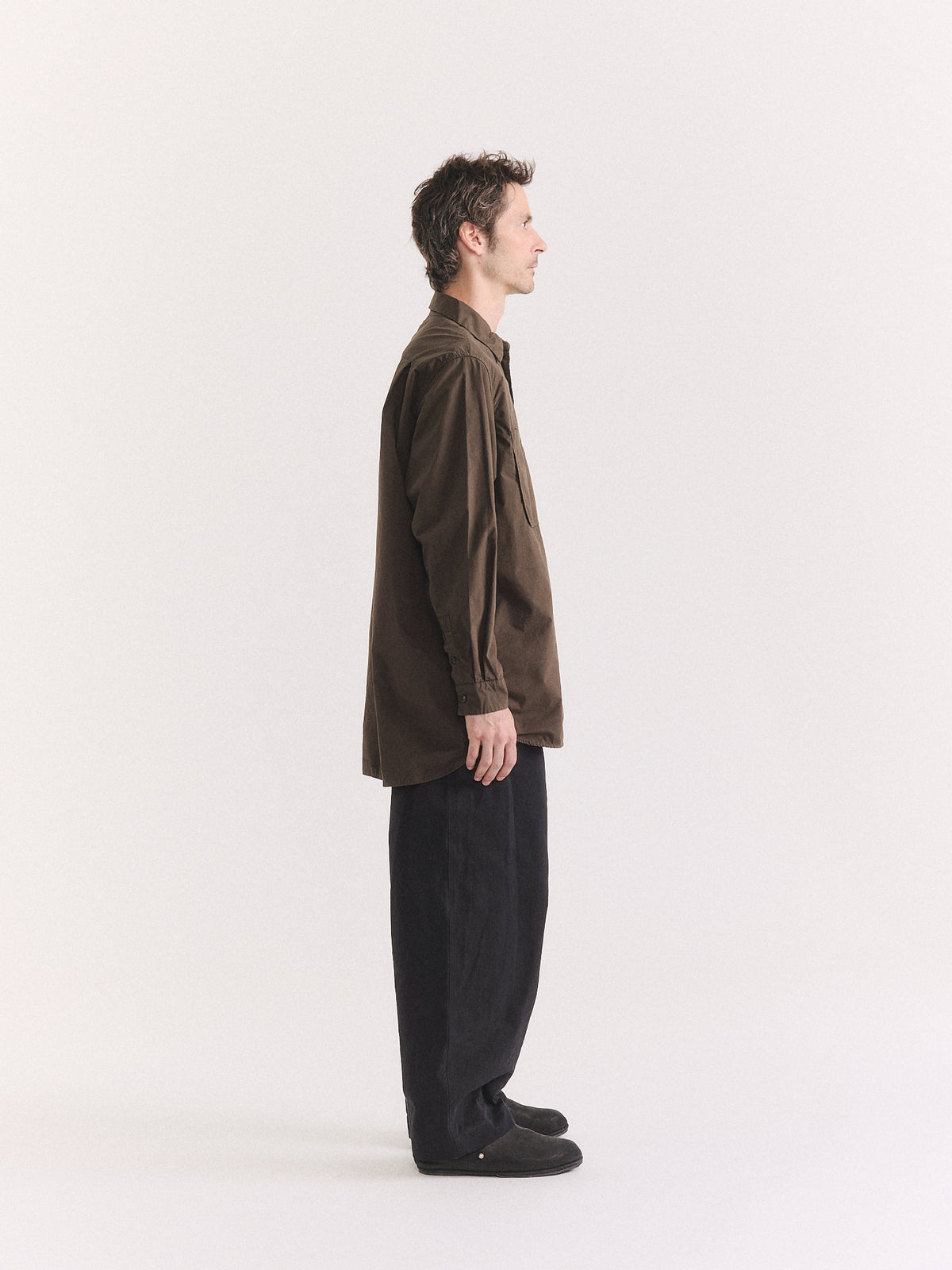 IKLA POCKET SHIRT - L COT - EARTH