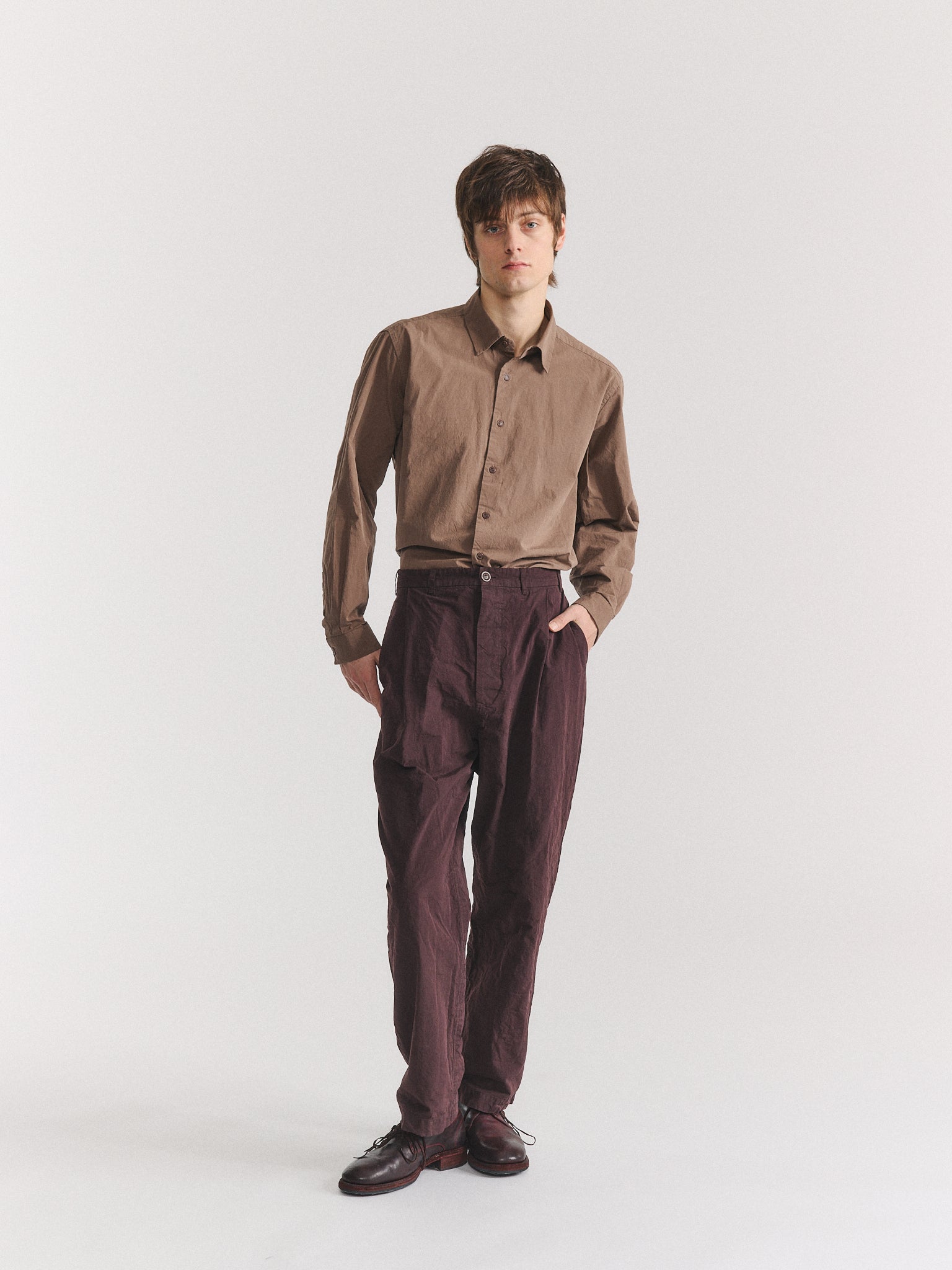 IKLA SHIRT - PAPER COT - CLAY