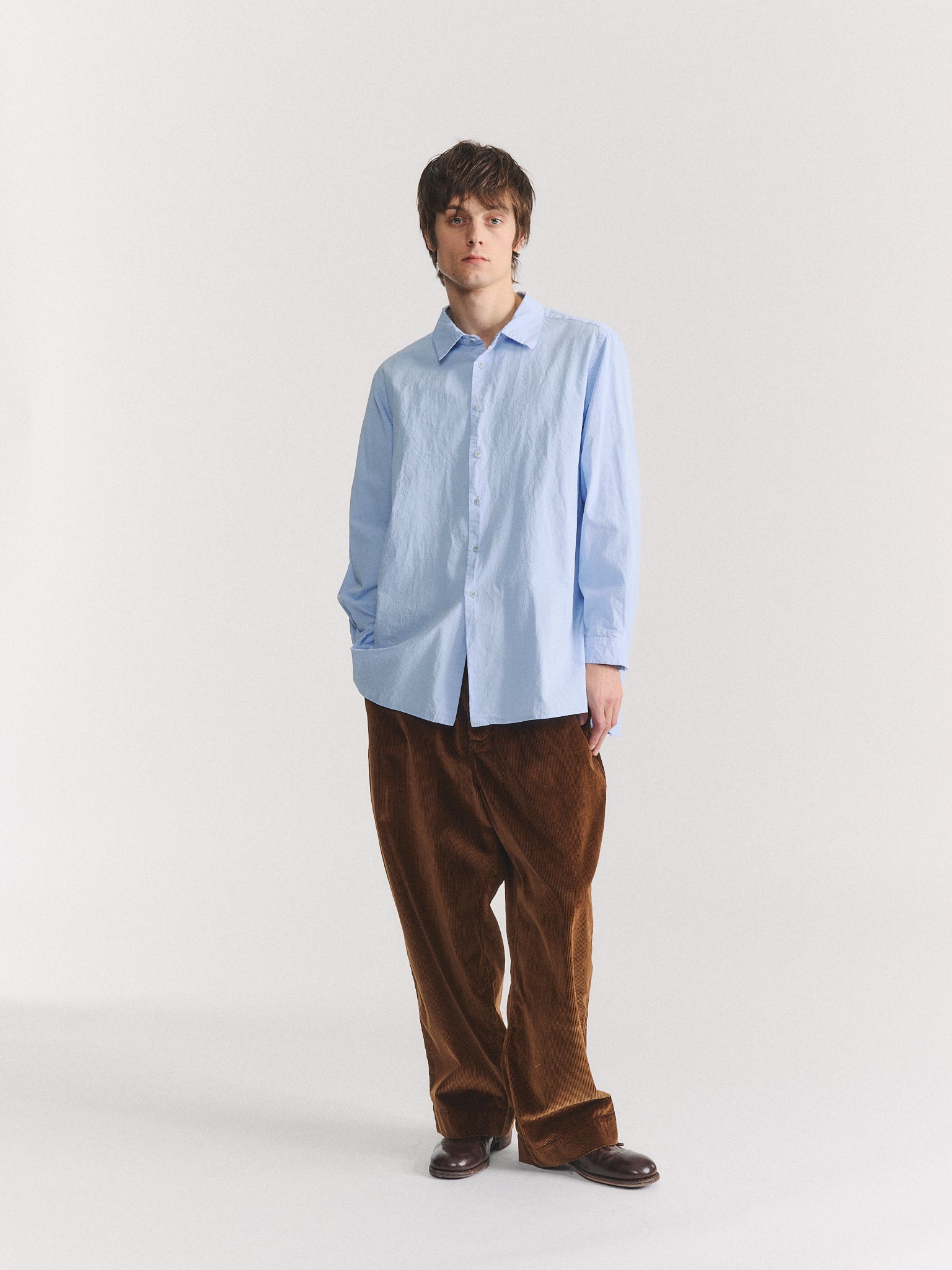 IKLA SHIRT - PAPER COT - GLACIER