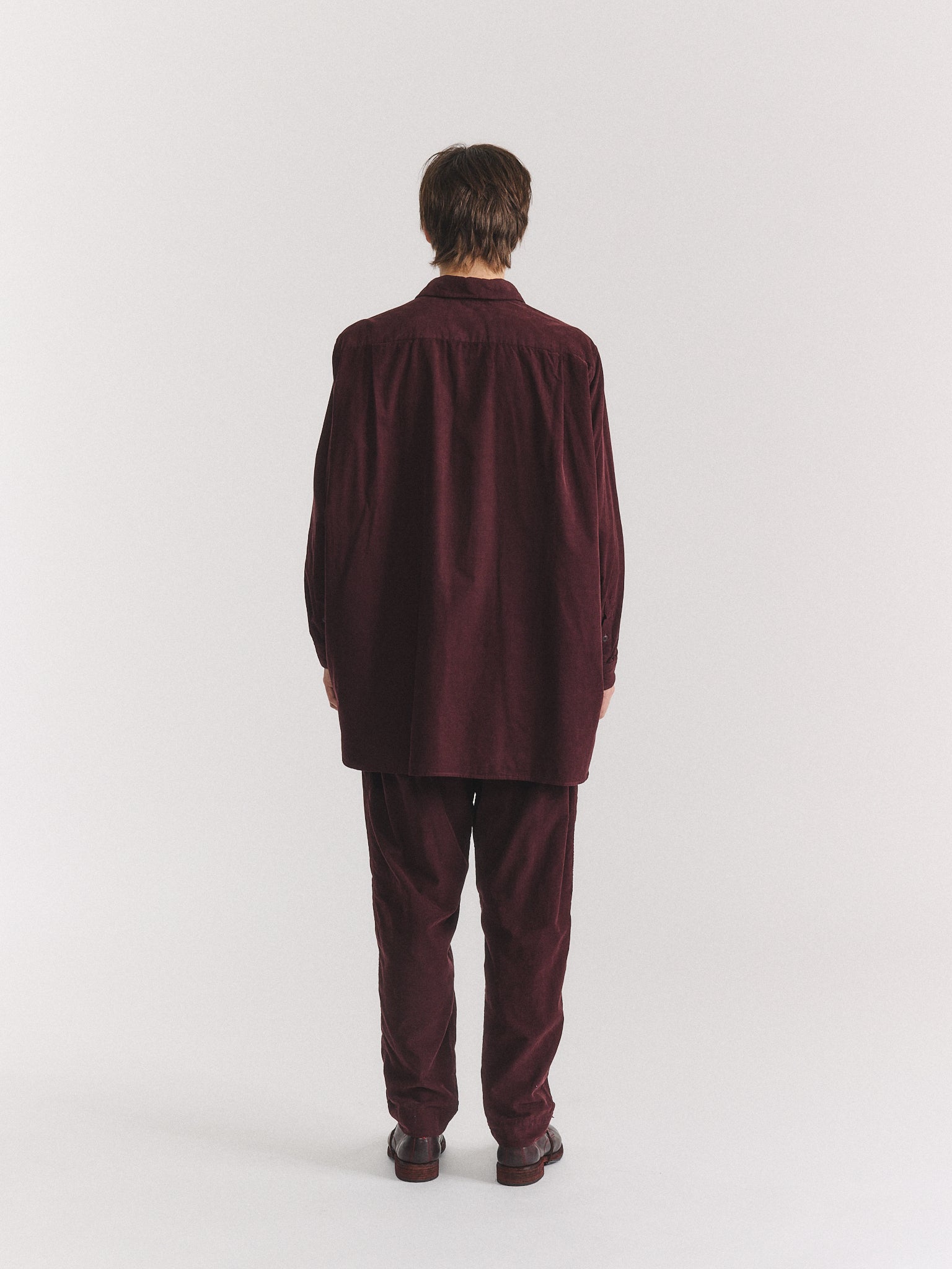 IKLA SHIRT - PIN CORD - BURGUNDY