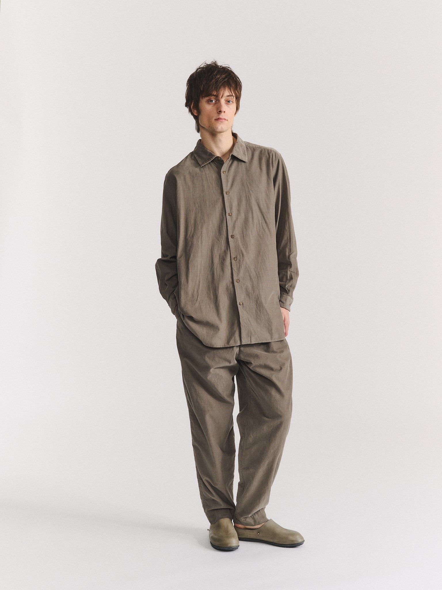 IKLA SHIRT - PIN CORD - LIGHT KHAKI