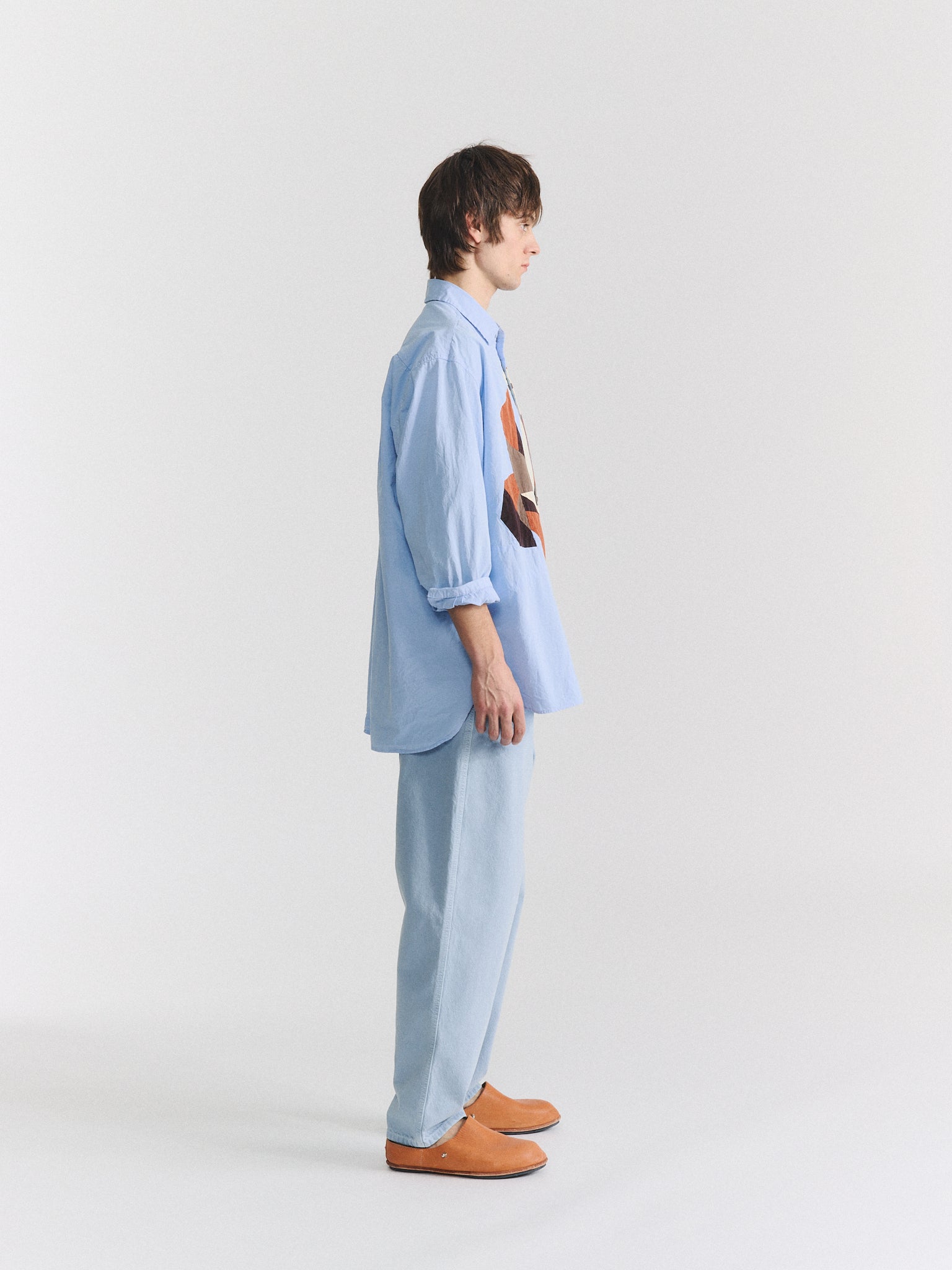 CHEMISE HAMNET PATCHWORK - PAPER COT - COULEURS MÉTISSES GLACIER