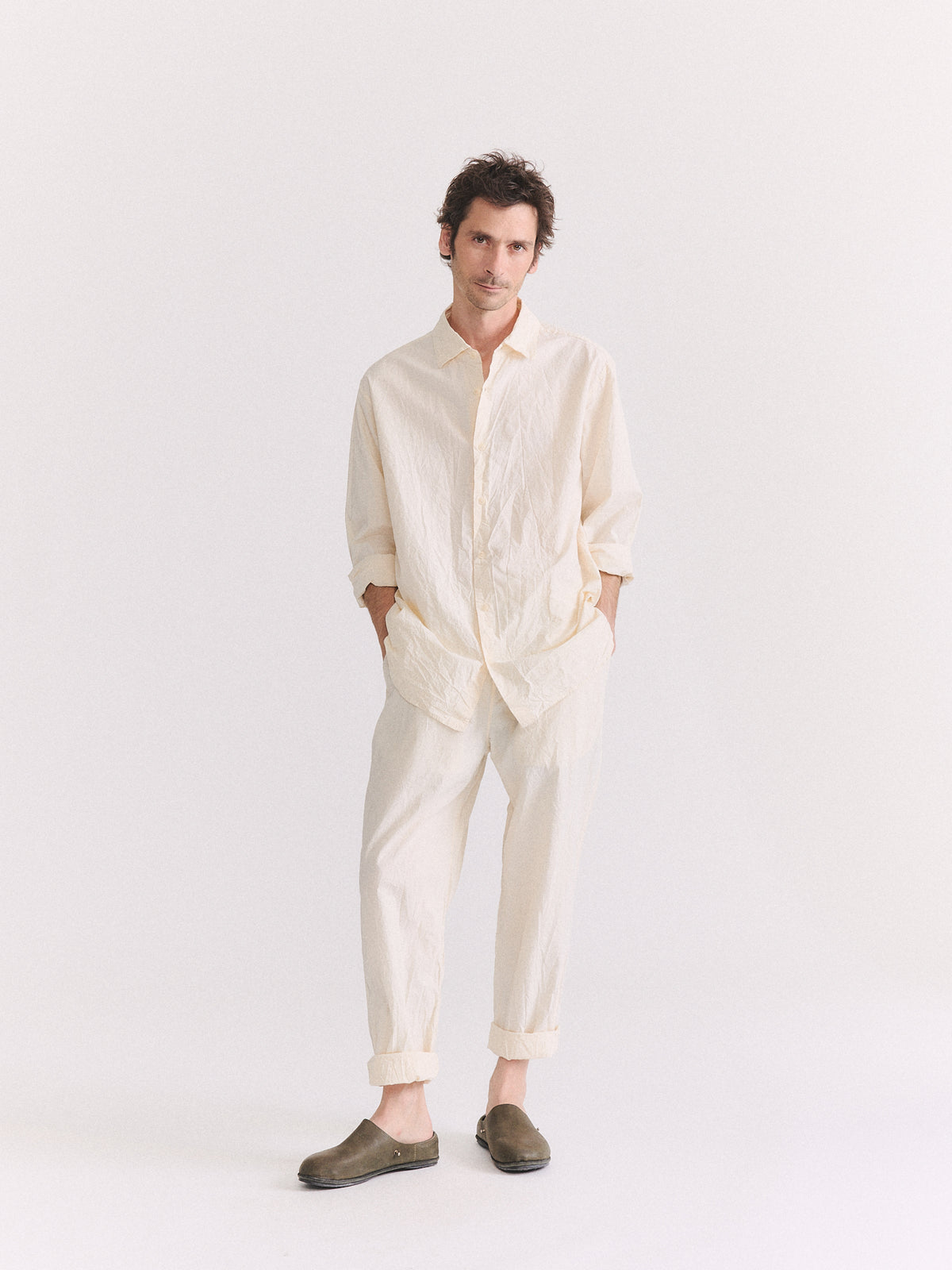 CHEMISE BIG RACCOURCIE - L COT - NATUREL