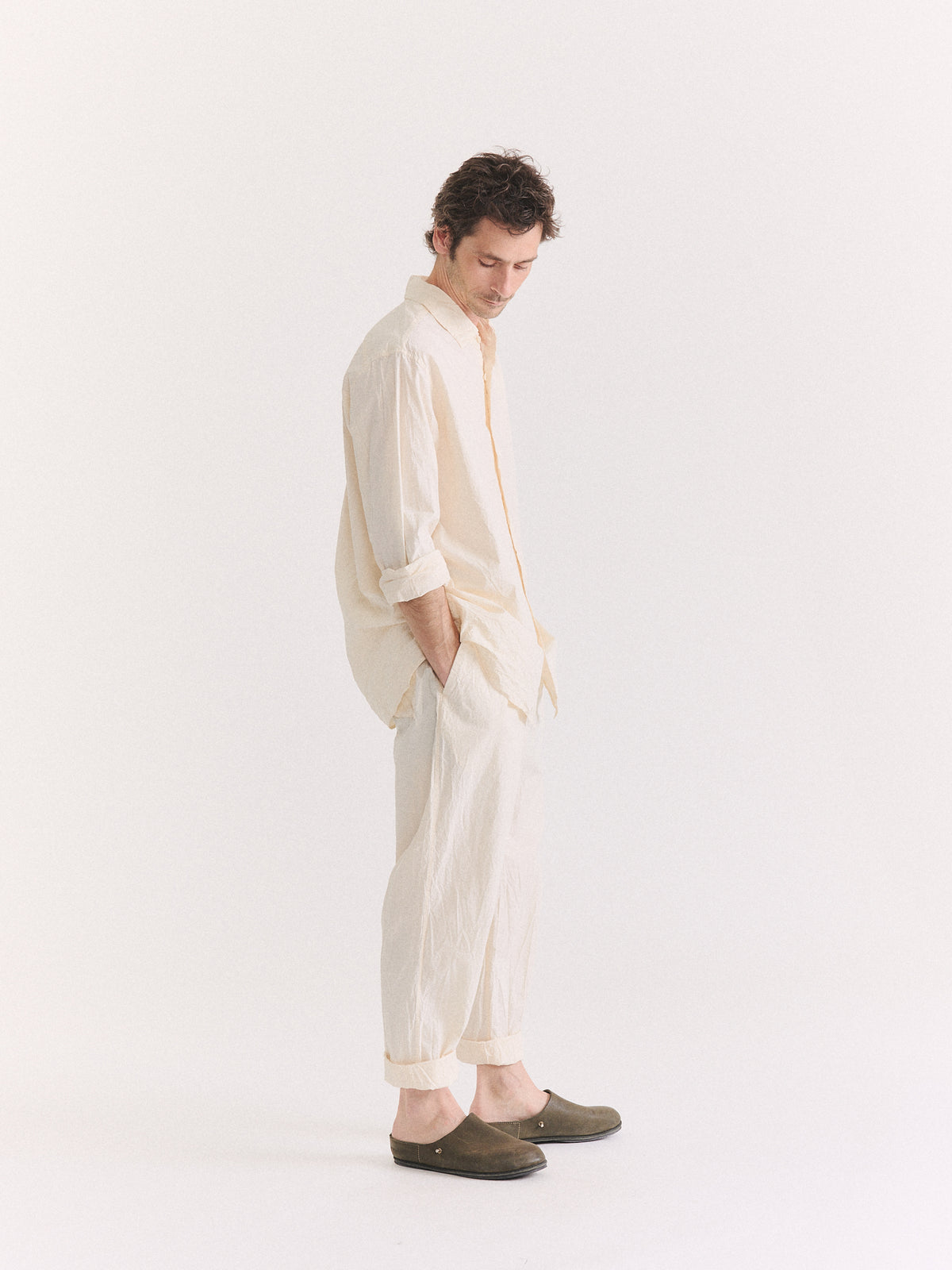 CHEMISE BIG RACCOURCIE - L COT - NATUREL