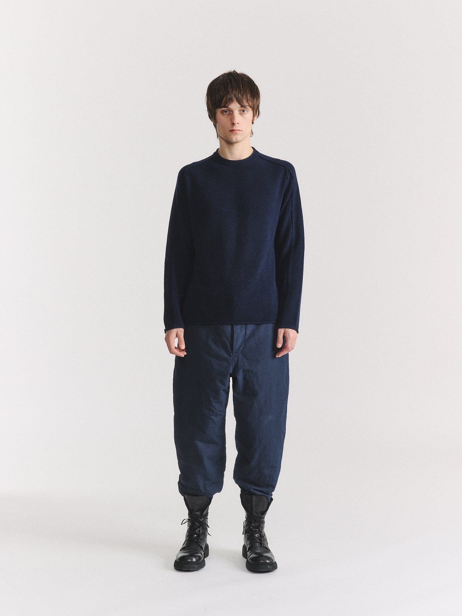 INSIDE OUT SEAM JUMPER - WOOCASH - NAVY