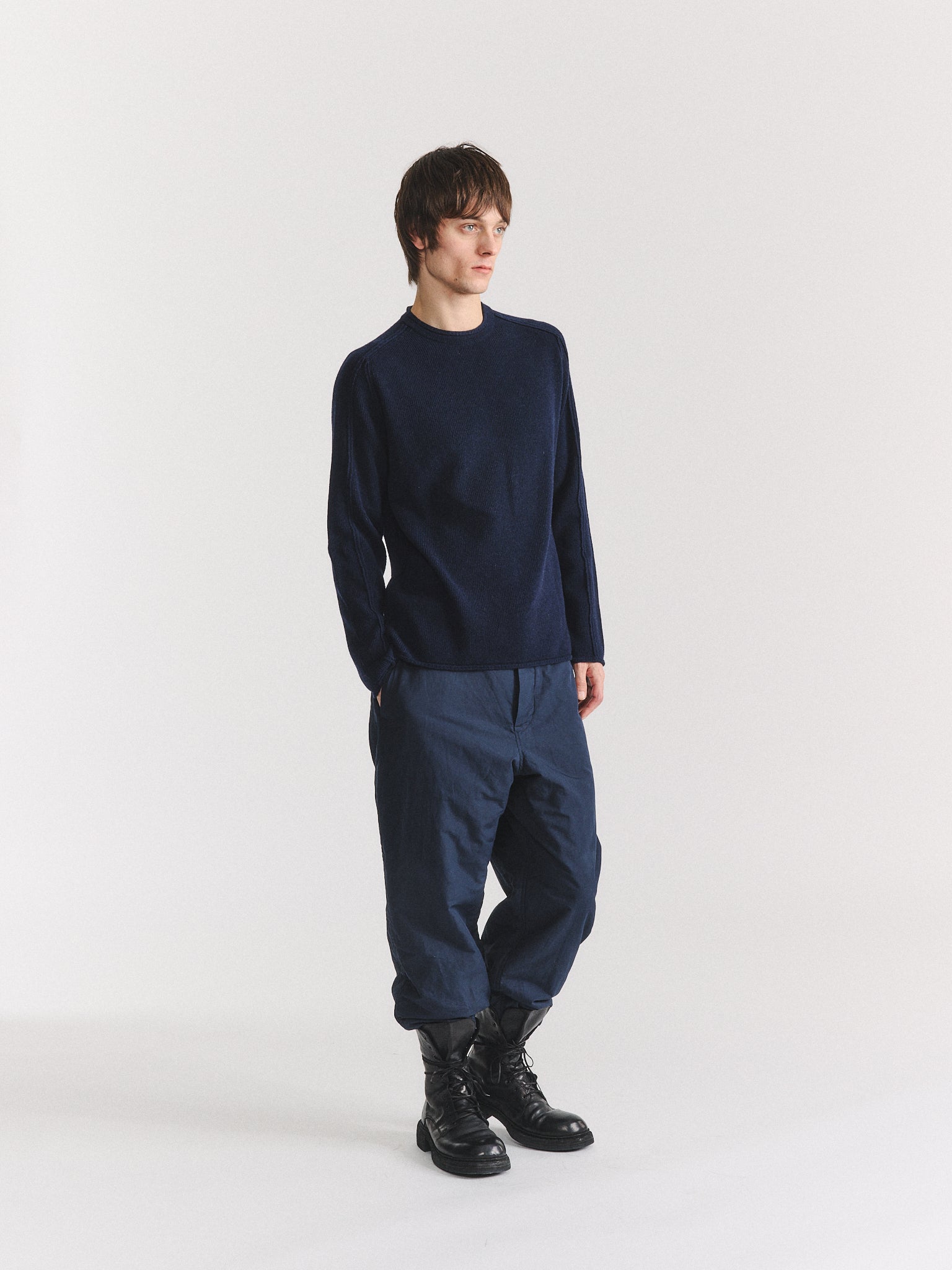 INSIDE OUT SEAM JUMPER - WOOCASH - NAVY