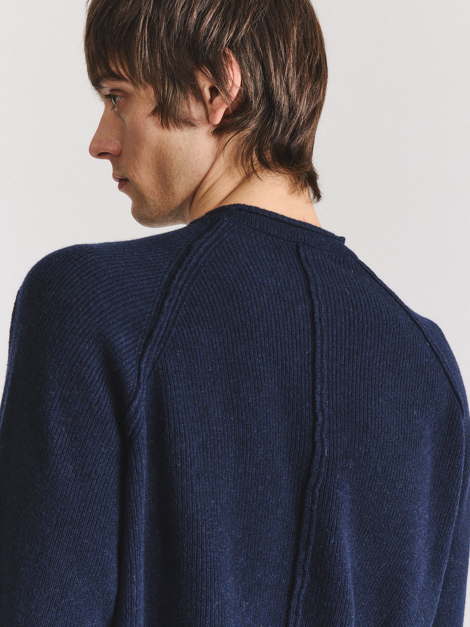 INSIDE OUT SEAM JUMPER - WOOCASH - NAVY