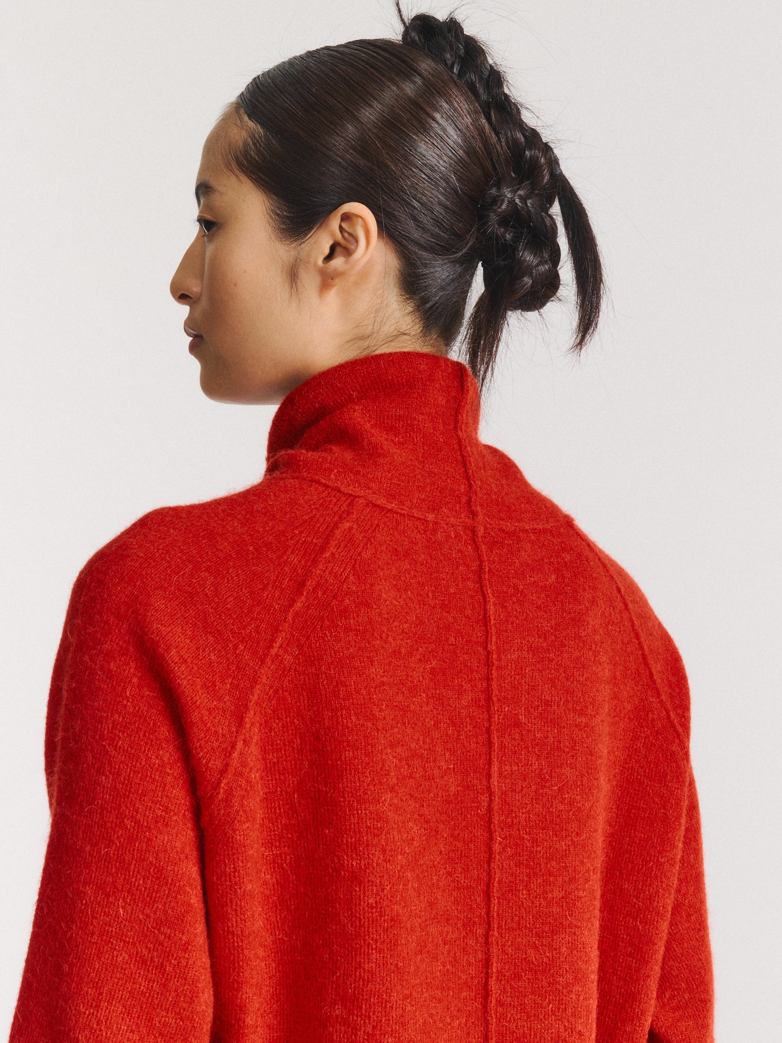 HIGH NECK JUMPER - ALPWO - SANGERINE