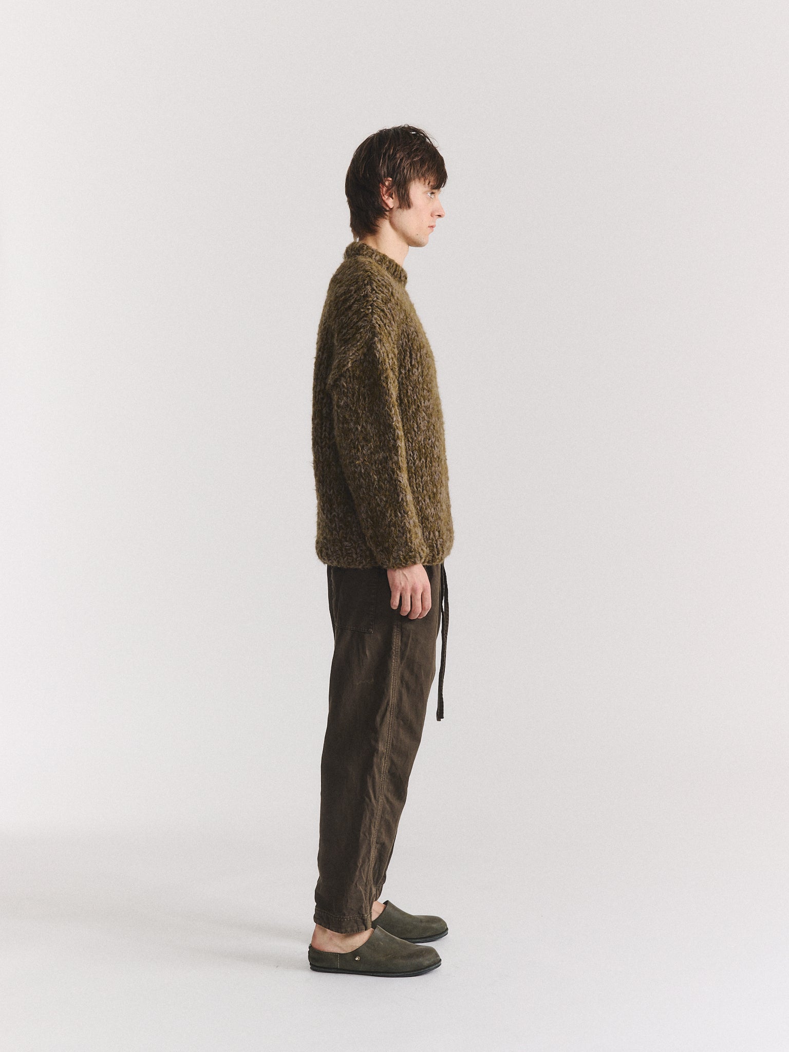 WEI JUMPER - ALPA BRUSH - GREY/ DARK GREEN