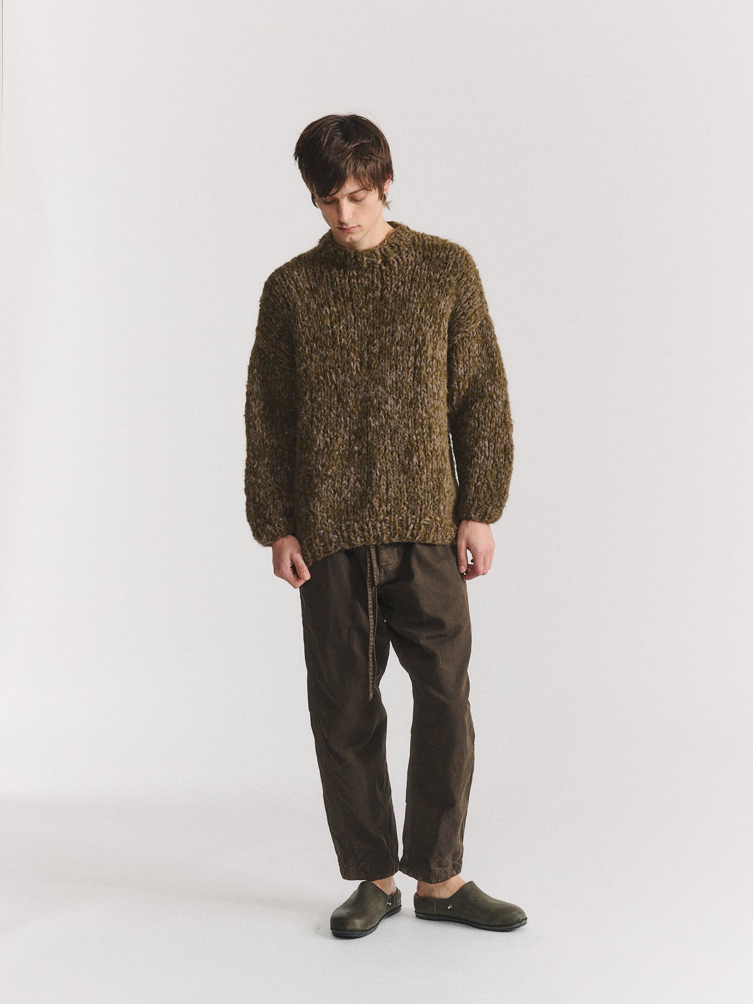 WEI JUMPER - ALPA BRUSH - GREY/ DARK GREEN