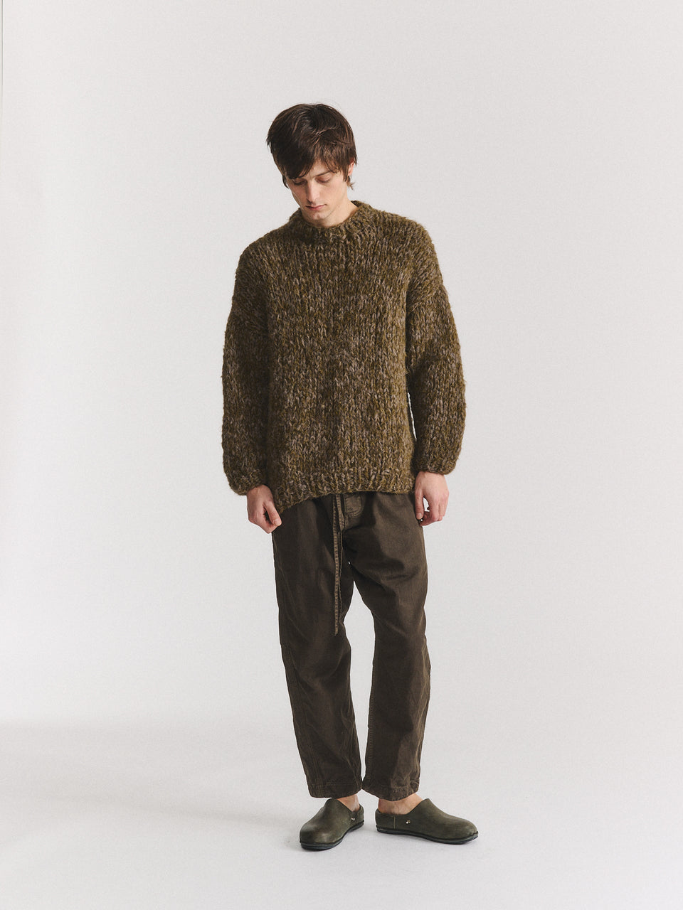 WEI JUMPER - ALPA BRUSH - GREY/ DARK GREEN