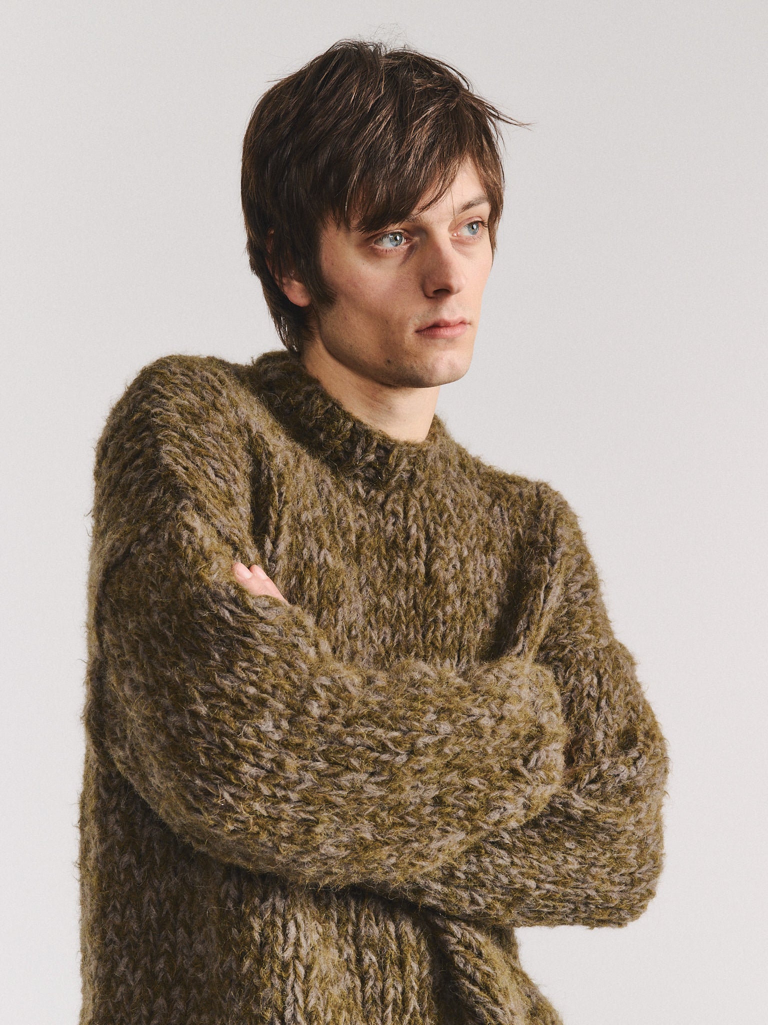 WEI JUMPER - ALPA BRUSH - GREY/ DARK GREEN