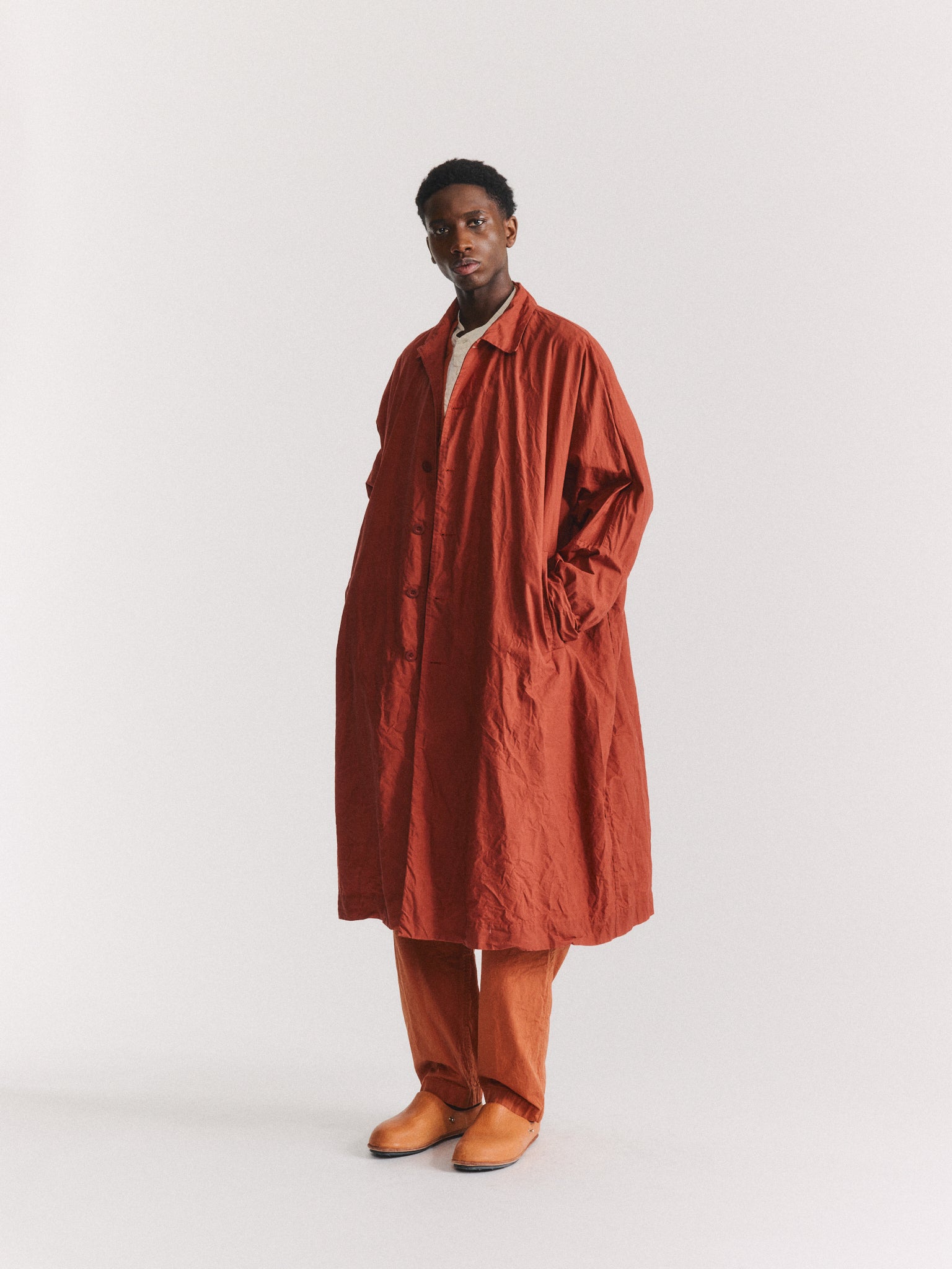 MANTEAU 2PCS - L WAX - TERRACOTTA