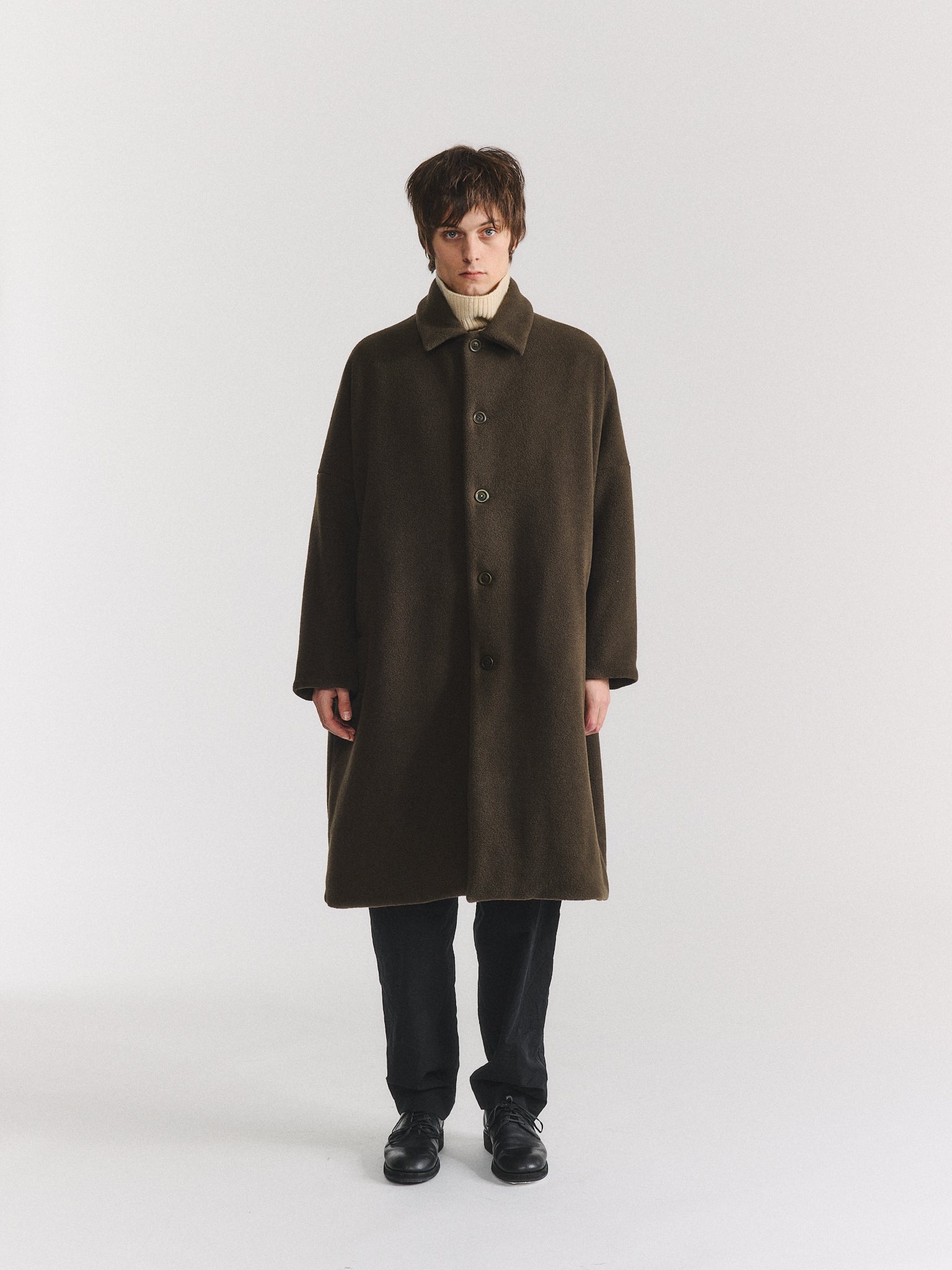 BIG BLOBBY COAT - HEAVY CASHEMERE - KHAKI